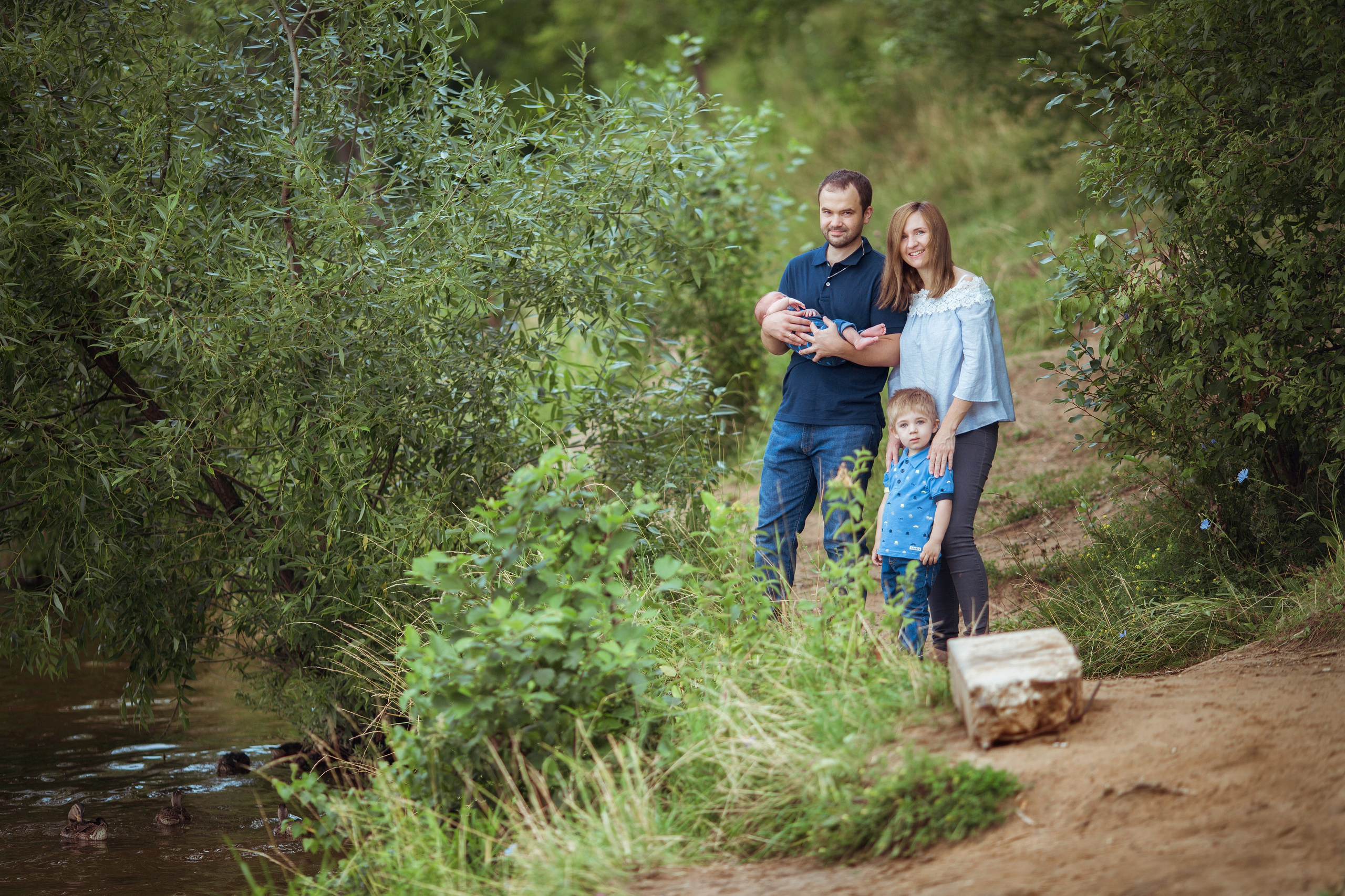 Евгения и семья. Фотограф на Крещение, семейный фотограф в Москве