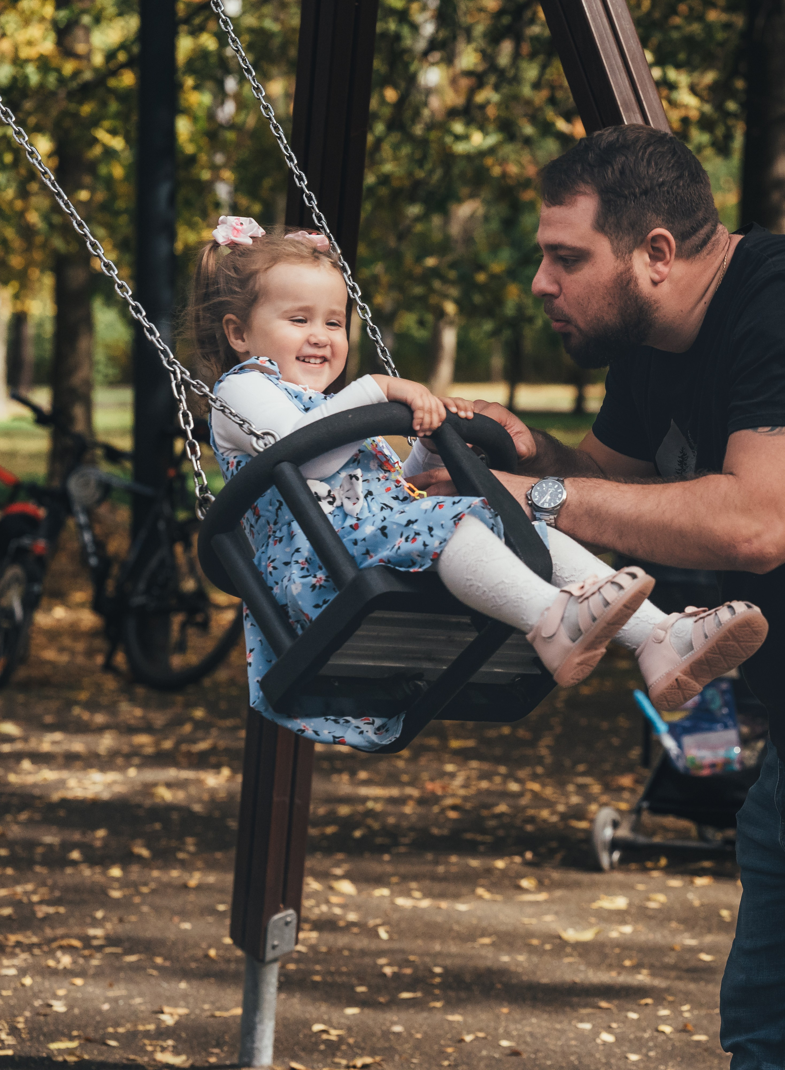 Денис с дочкой, Балашиха, парк Пехорка. Наталья Дукалова фотограф Щелково Королев Пушкино Москва Балашиха