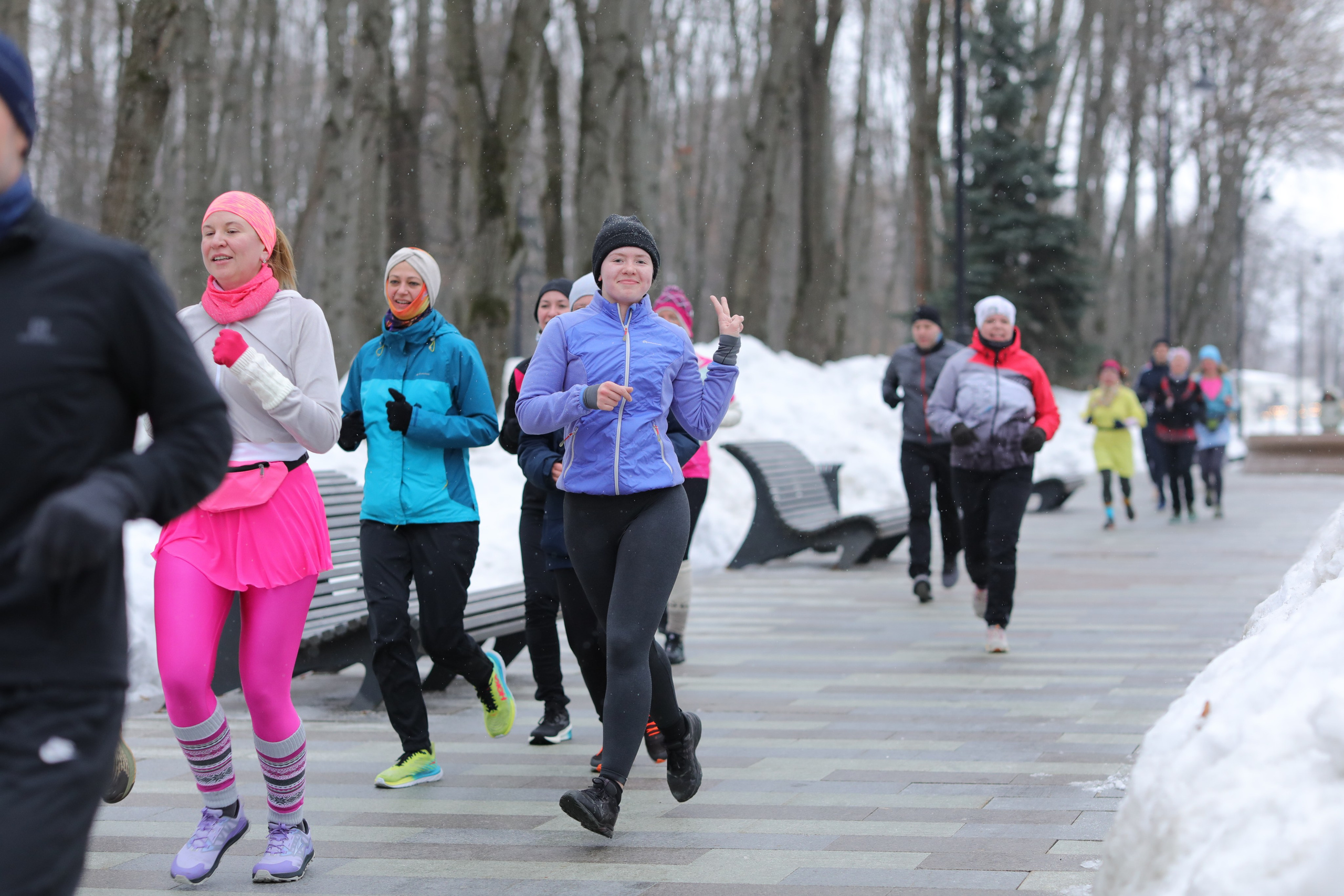 Забег 8 Марта, Речной вокзал. Фотограф Сергей Ловкий