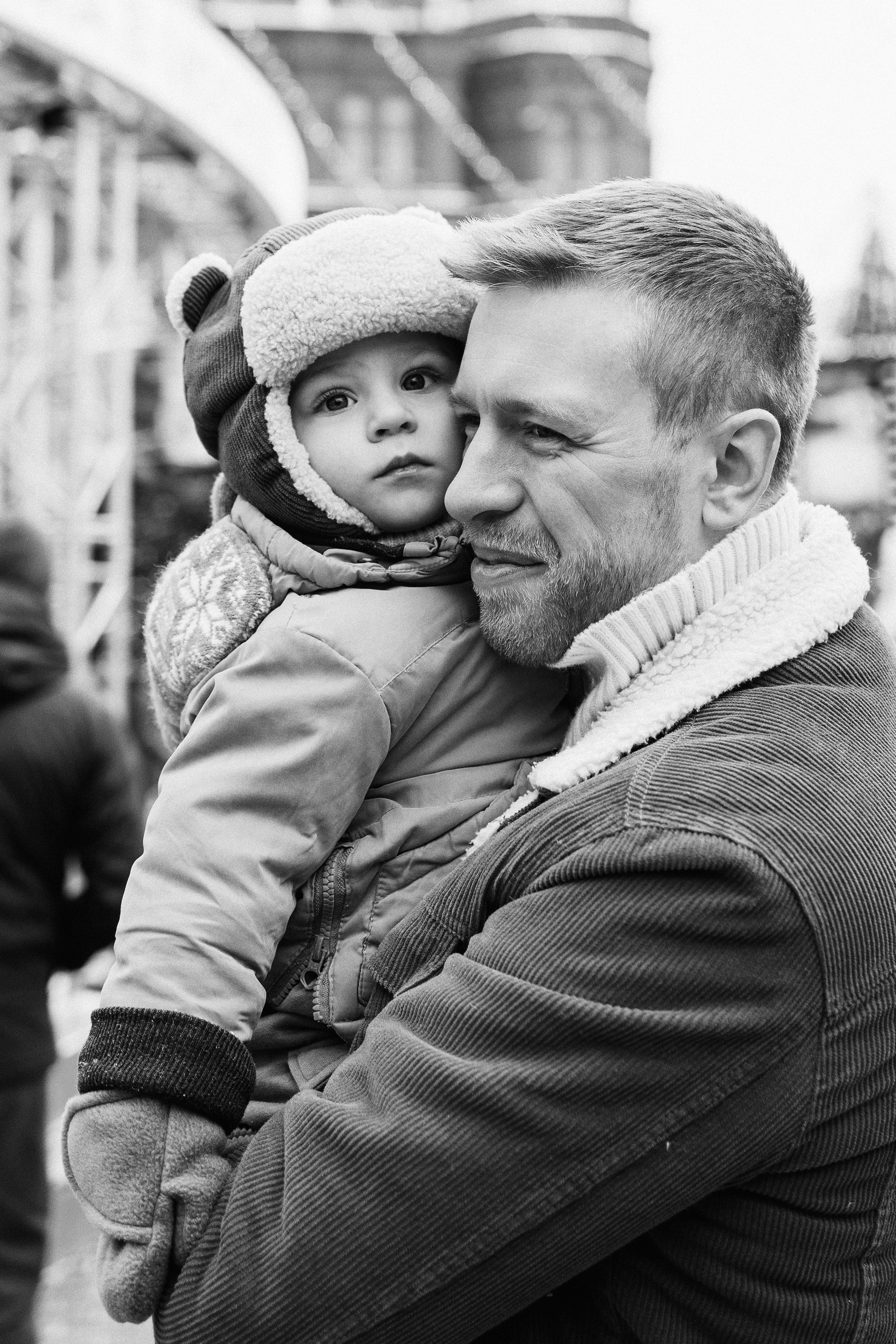Марьям, Михаил и Лев на Рождественской ярмарке. Семейный фотограф в Москве Марина Петра