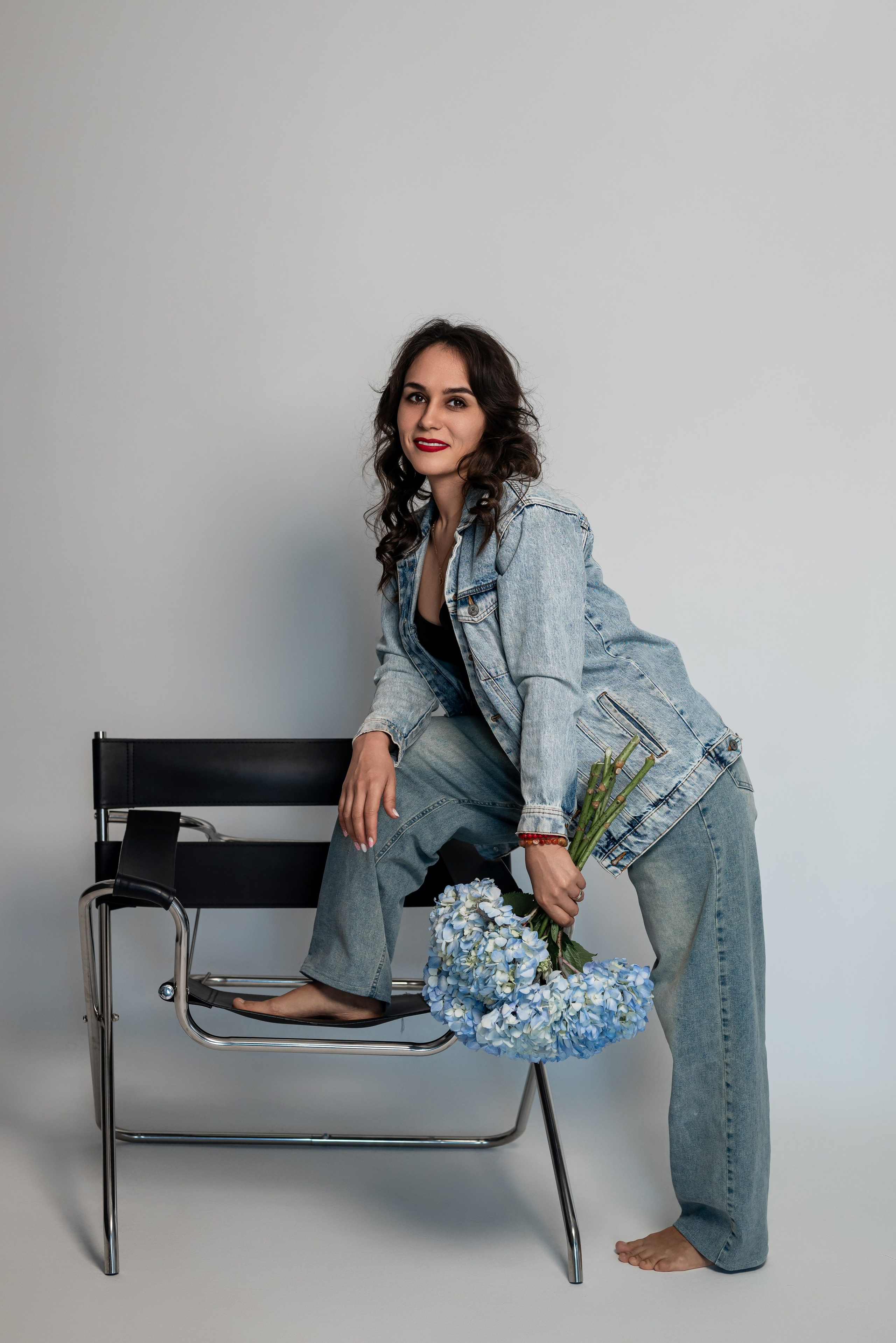 Фотопроект с голубыми гортензиями. Фотограф в городе Салават