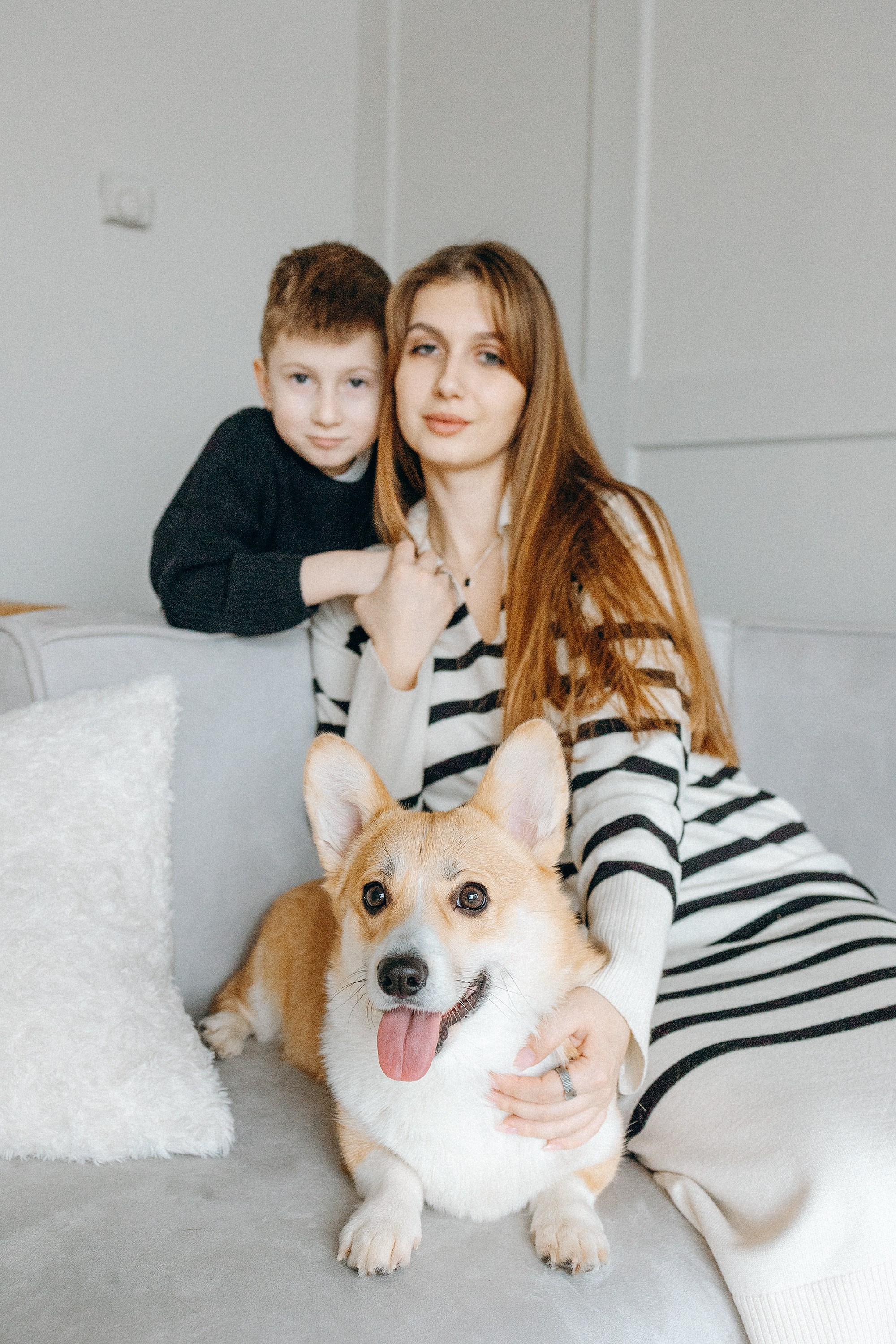 Семья с корги. Фотограф. Фотограф-анималист. Москва