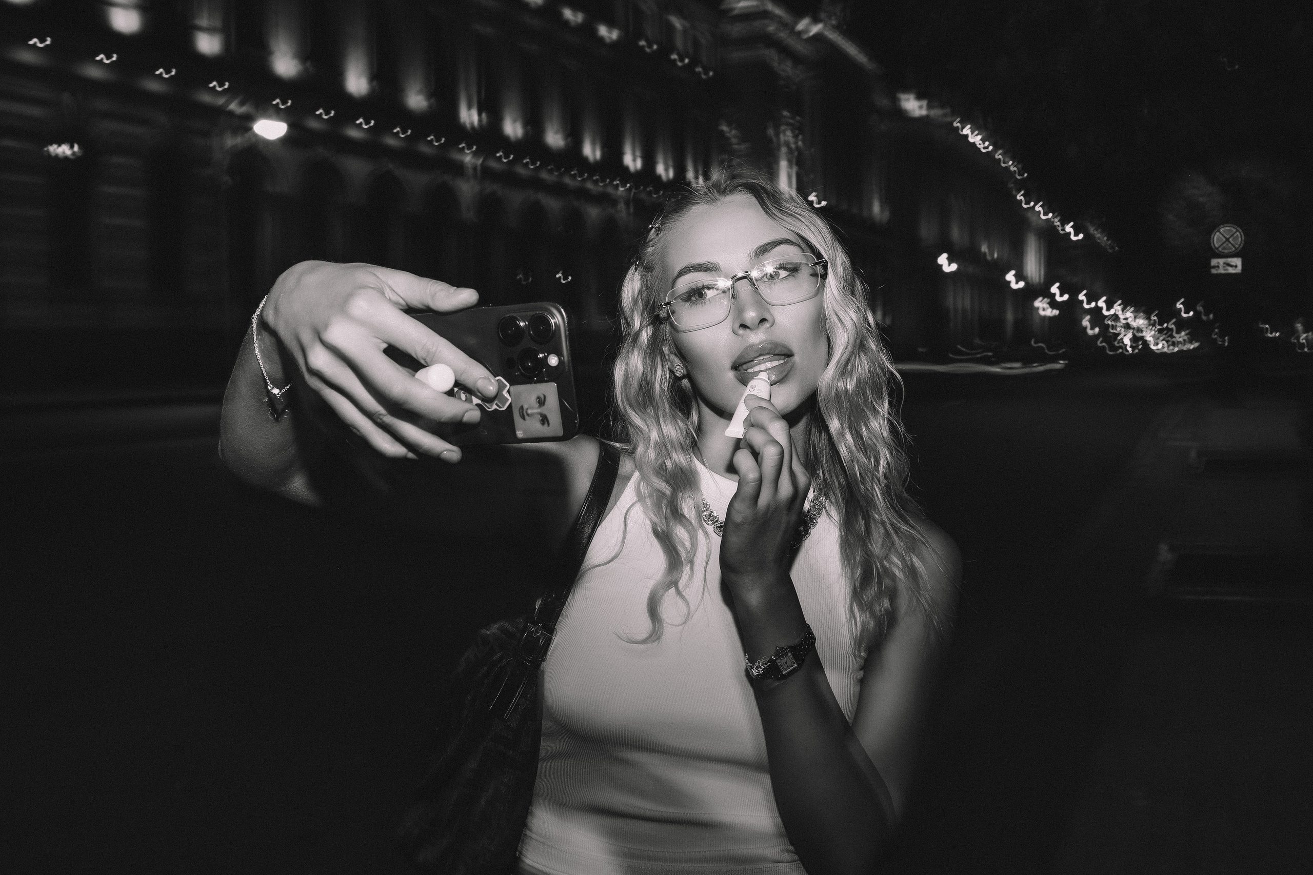 Полина — вечерний Петербург, съёмка со вспышкой | О. Беляева. Фотограф Олеся Беляева | Санкт-Петербург и Ленобласть