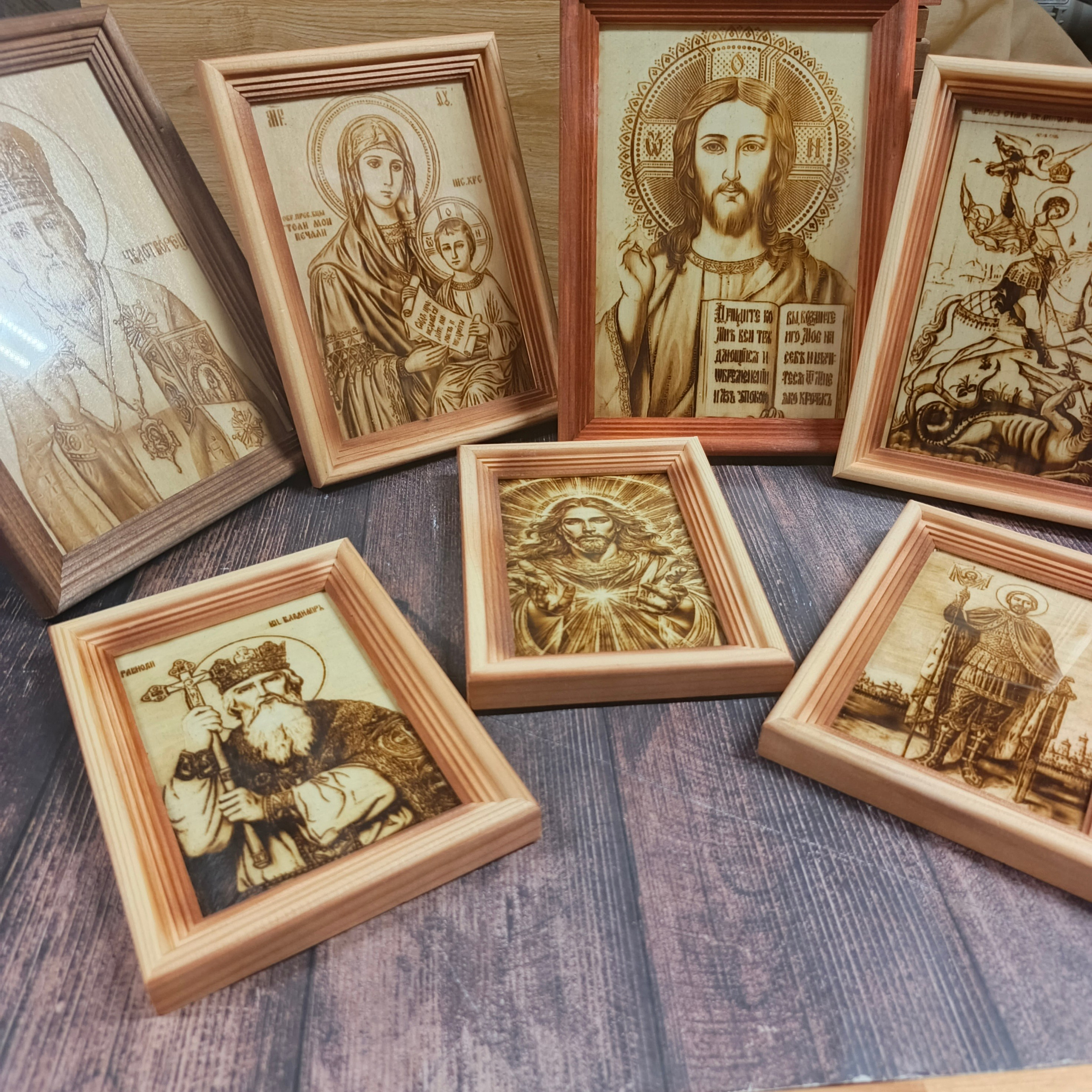 ИКОНЫ. Выжигания картин и портретов по фото