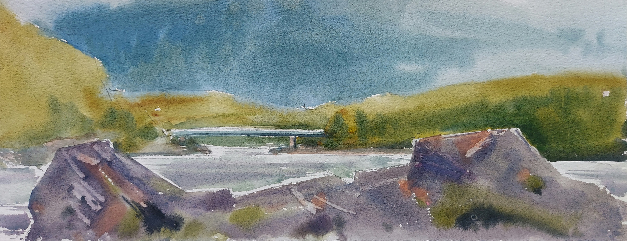 Bridge in Askat | Altai Mountains, Russia | August 2025 | 39 x 15 cm