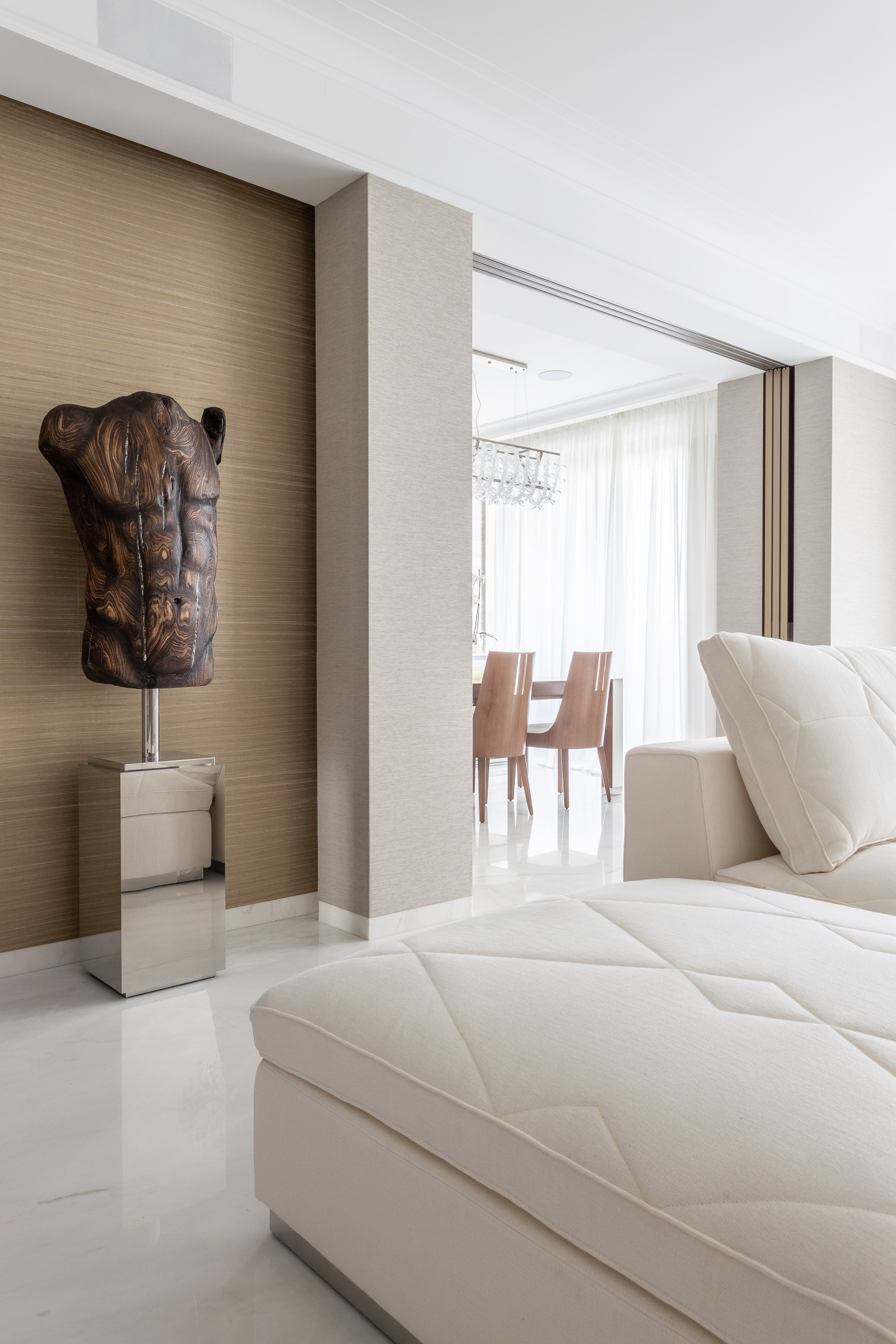 Luxury apartment living room interior - photographer Andrey Dunin - architect Viktoria Zaretskaya