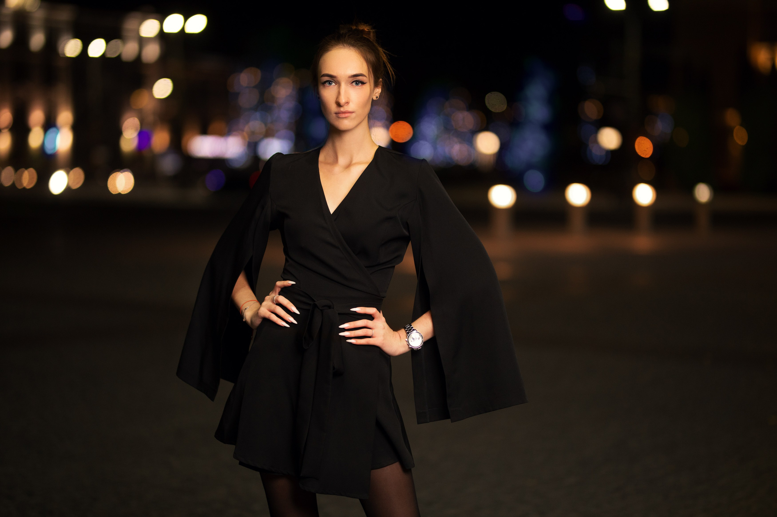 Ночная уличная съемка с Полиной для «себя»