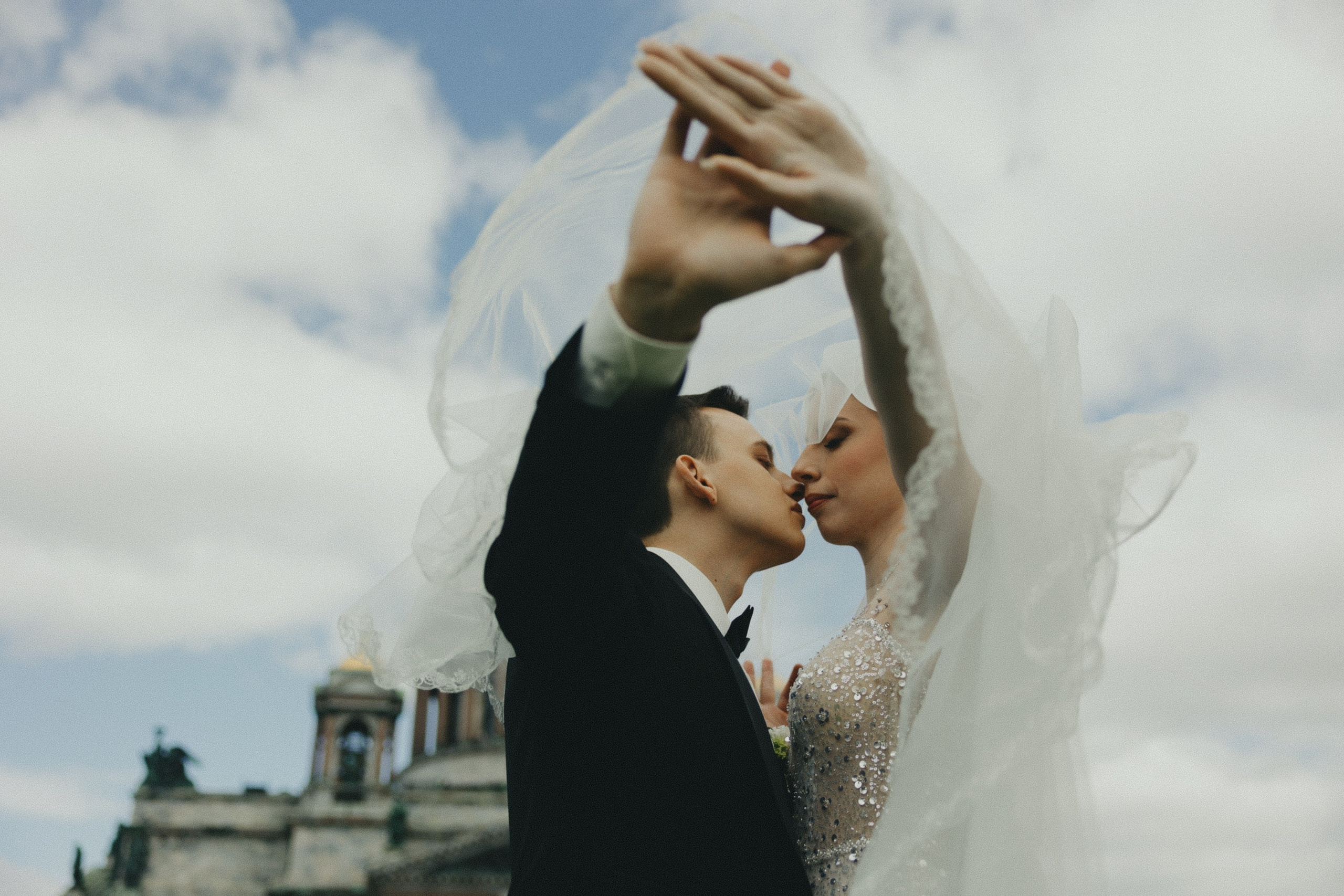 Алена и Денис — обработка в стиле ретро пленка. Свадебный фотограф в Санкт-Петербурге Рябикин Александр , занимаюсь св