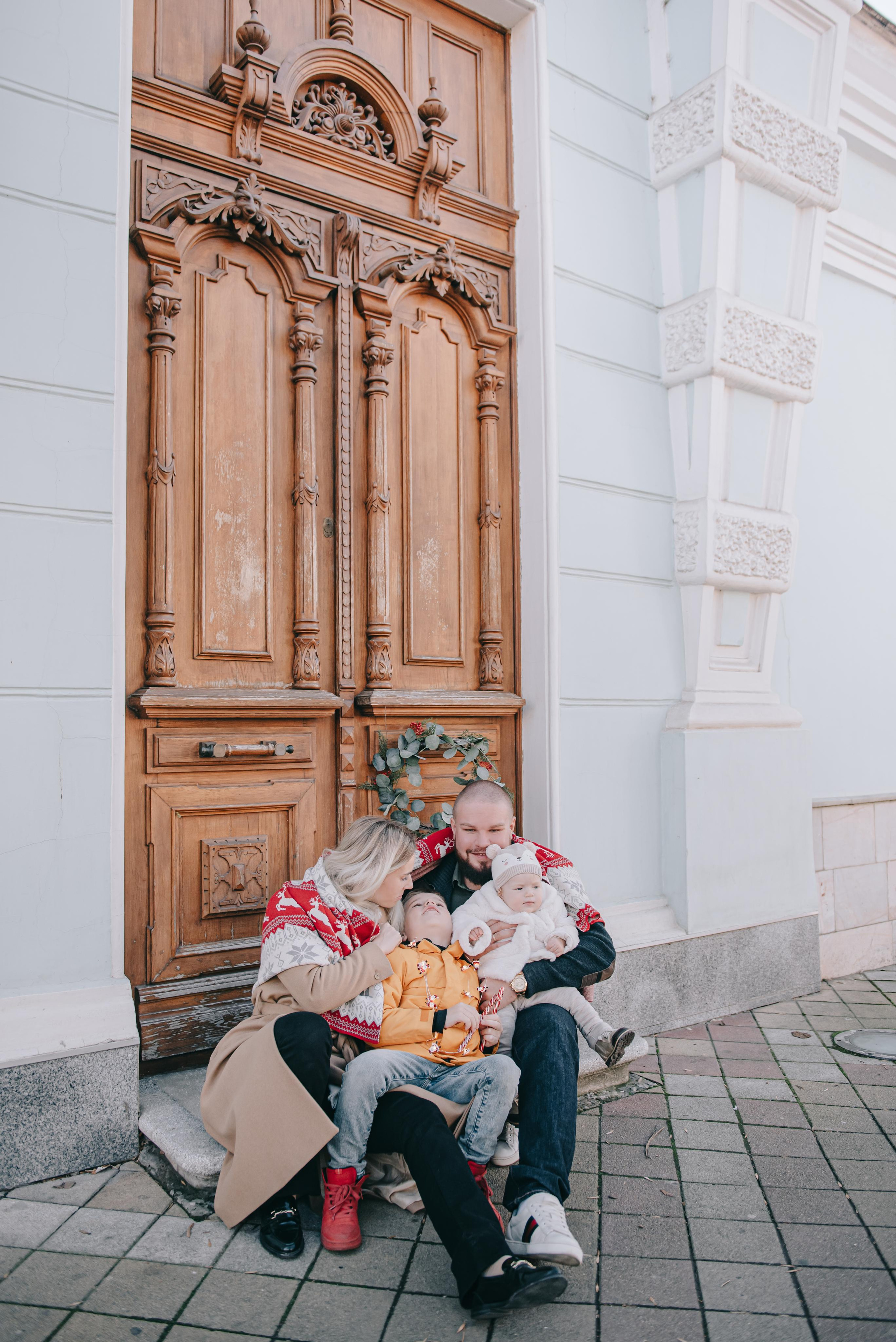 Семейная съемка Рябовых — новогодняя. Фотограф в Краснодаре Зеленкина Дарья