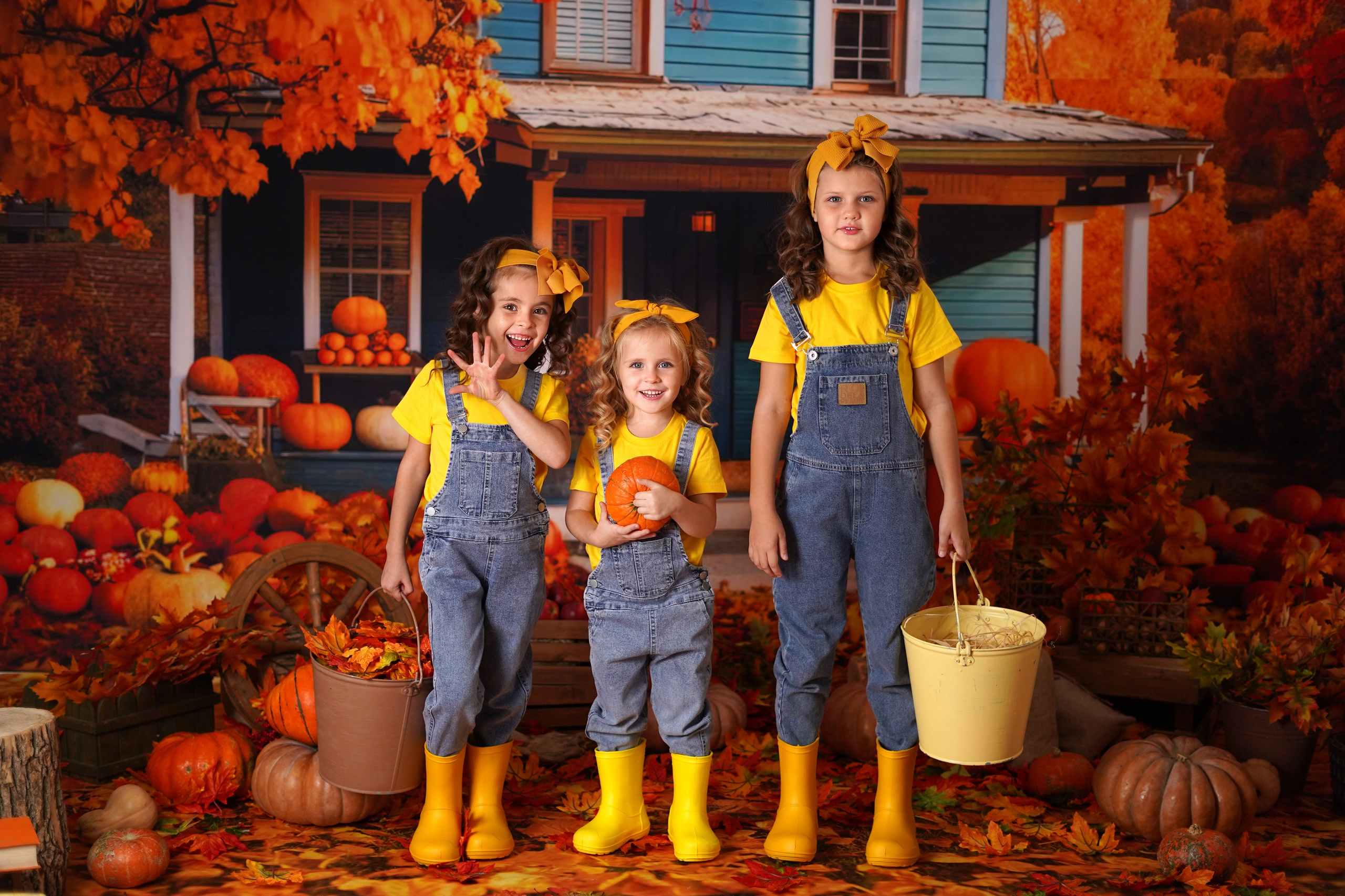 Осенний фотодень в студии Антураж. Детский семейный фотограф Краснодар