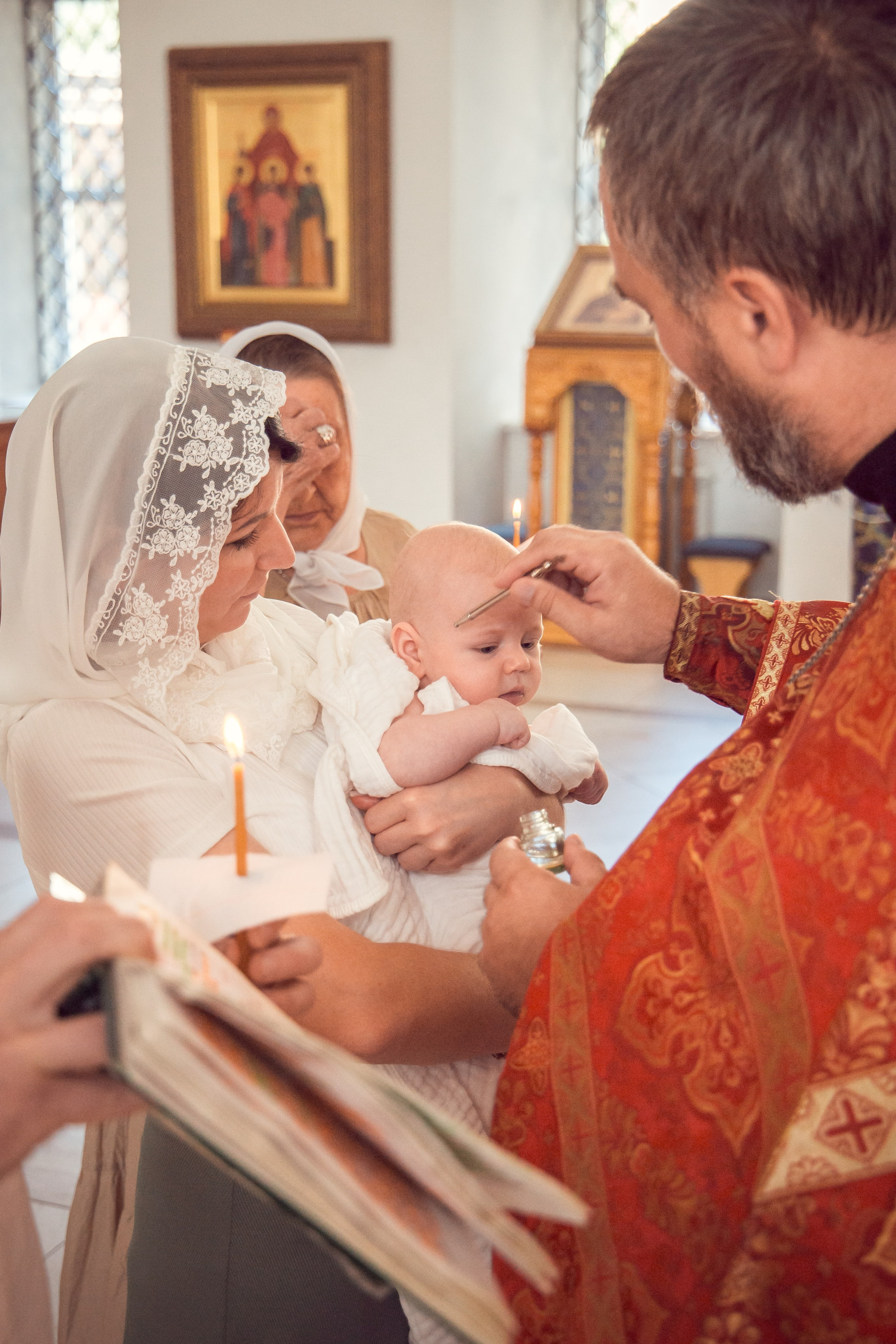 Крещение Ильи в Храме Святых Бессребреников и чудотворцев Космы и Дамиана в Калуге