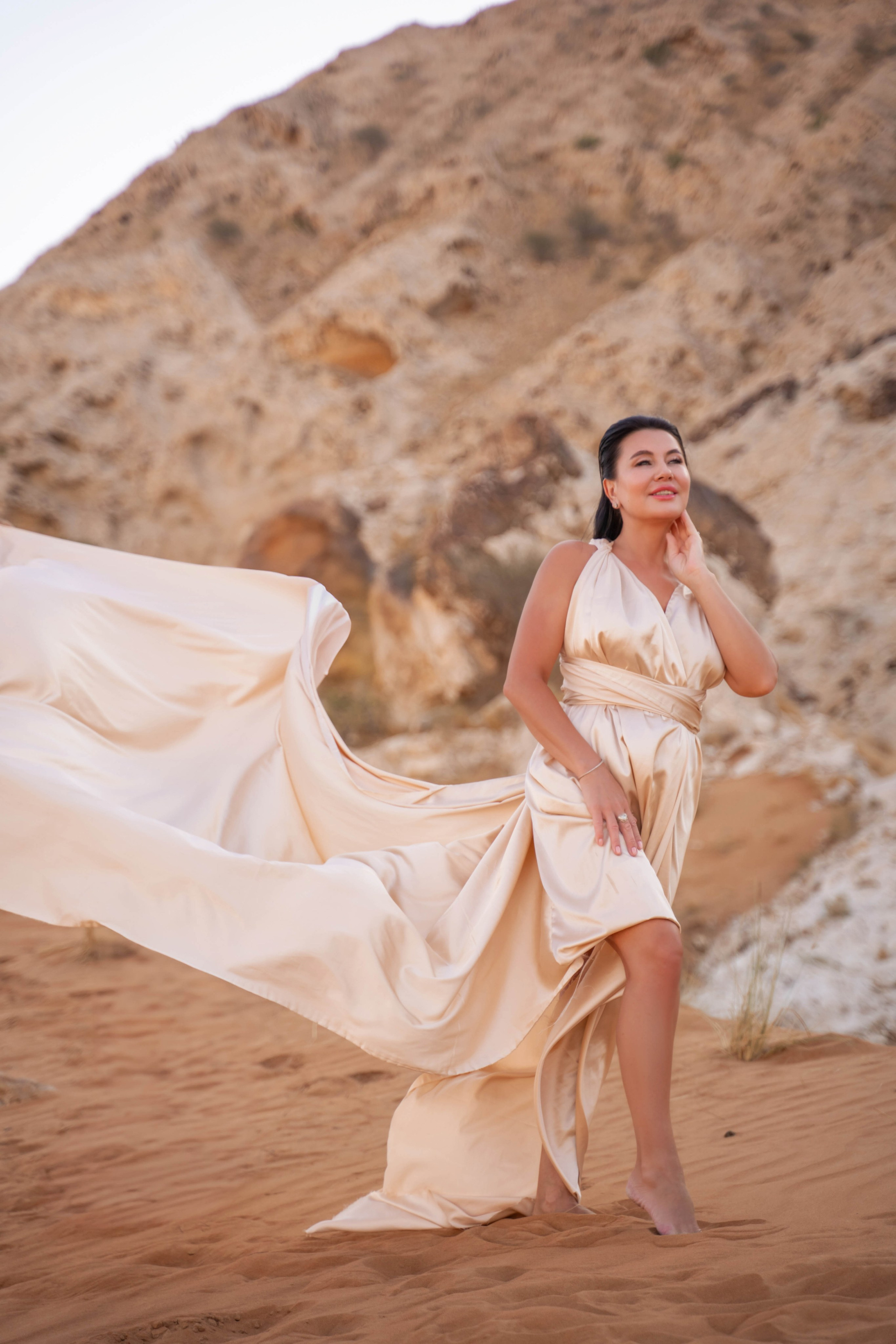 Фотосессия с летящими платьями в Дубае. Фотограф и видеограф в Москве и Абу Даби Мария Кулагина