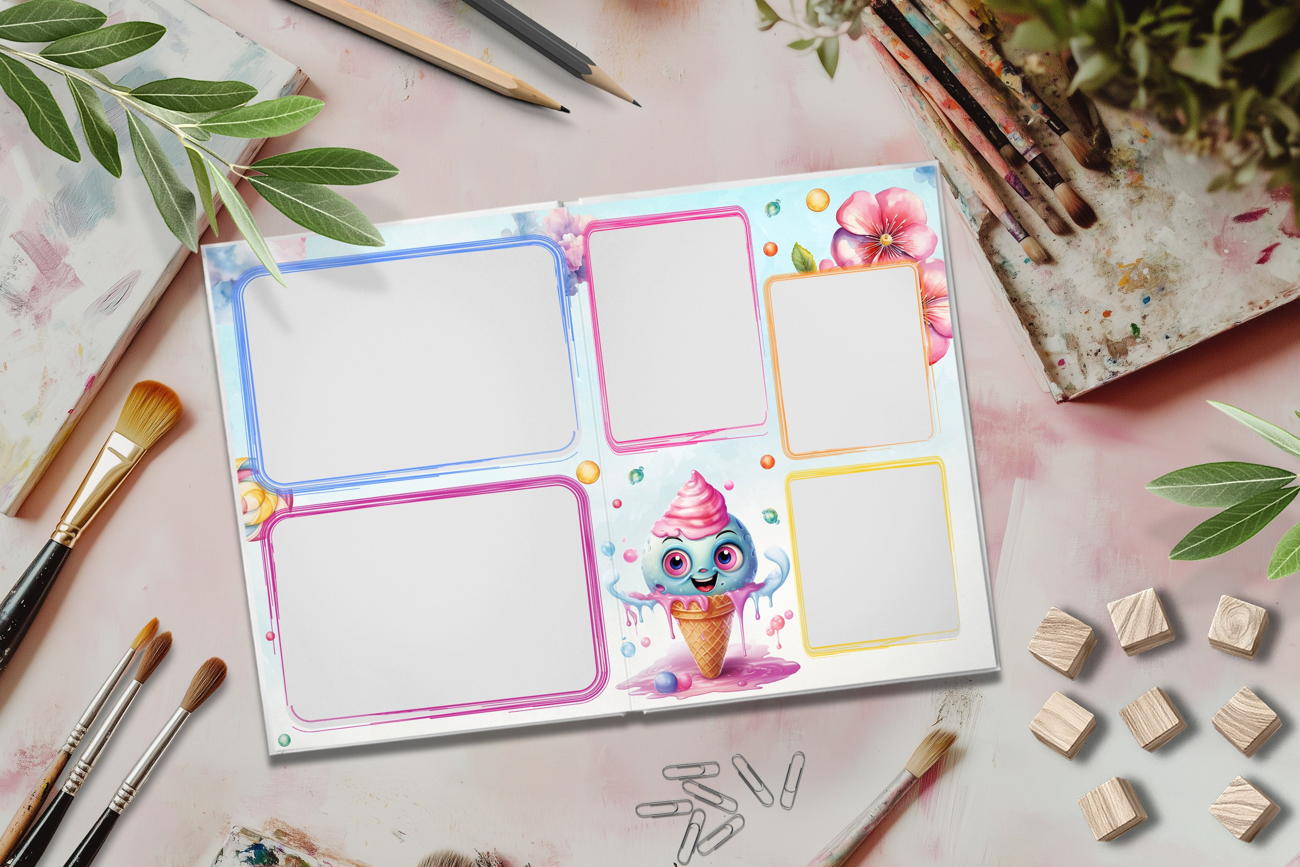 Дизайн Карамельный. Шаблоны и дизайны выпускных альбомов и фотокниг