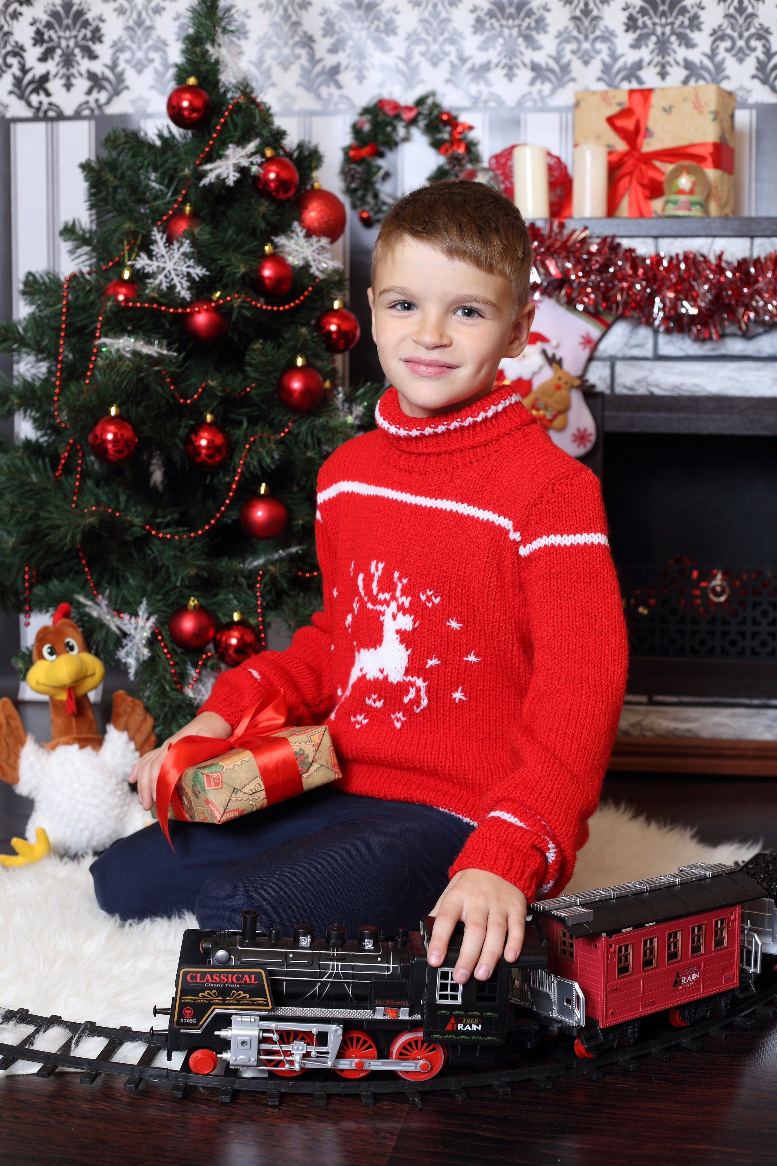 У камина. Детская выездная фотостудия