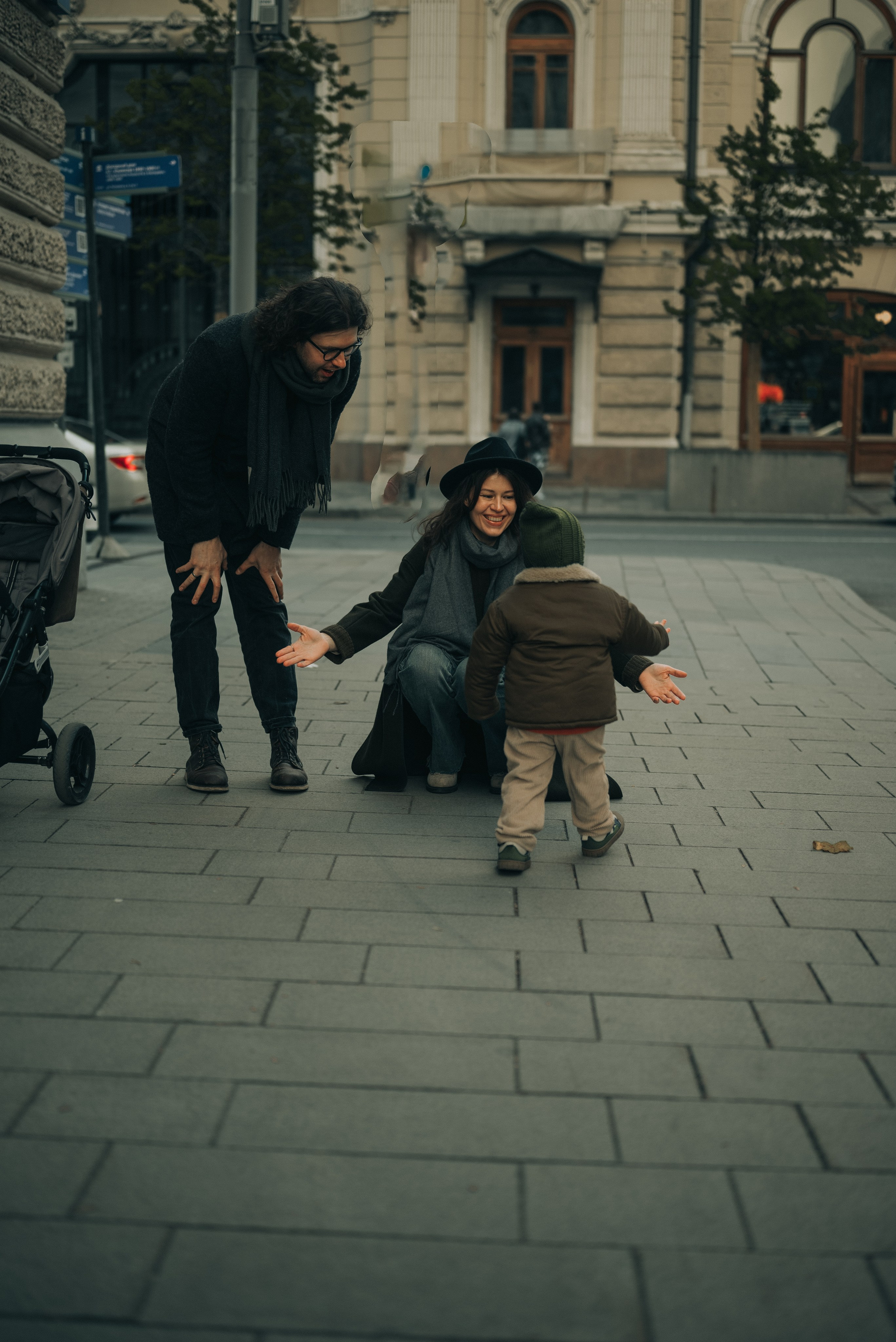Прогулка по Москве. Ксения, Лев и Аркадий. Семейный фотограф в Москве Дарья Пузикова