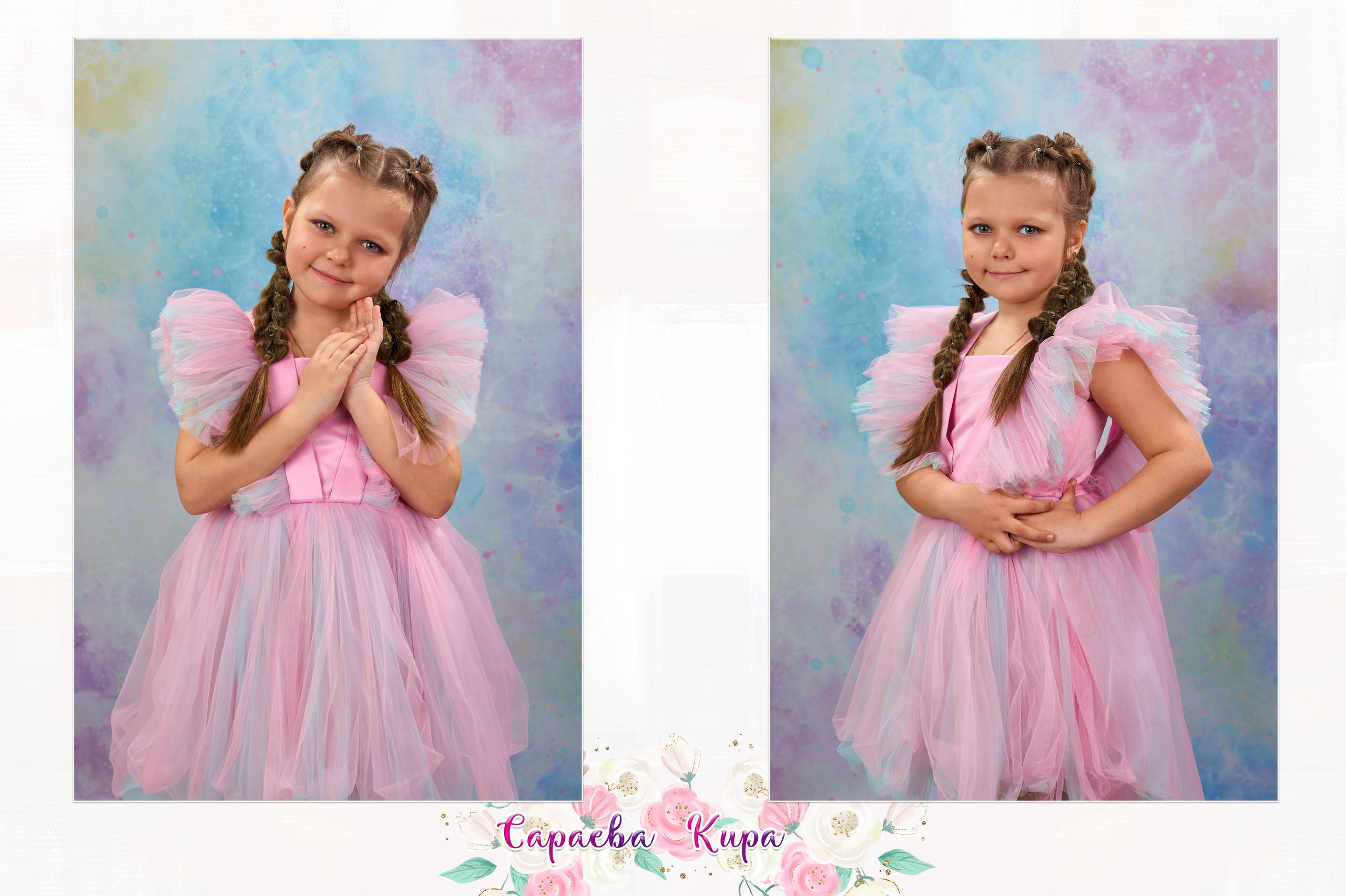 АЛЬБОМ 5 РАЗВОРОТОВ. Макет «Балеринки». Childrenfoto.ru