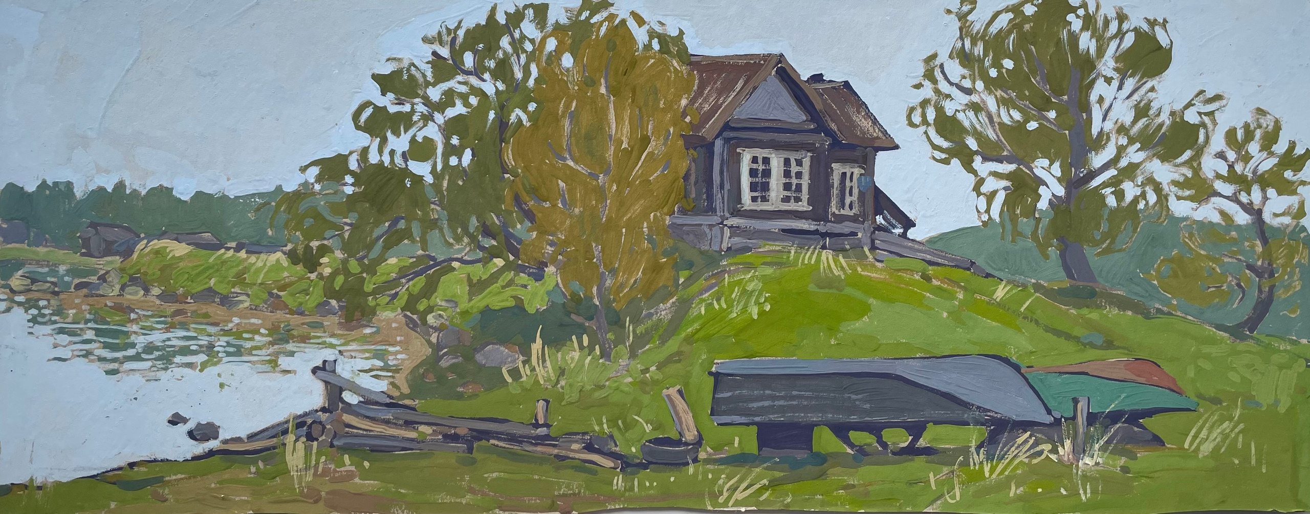 Соловецкие острова. Художница Лиза Владимирова