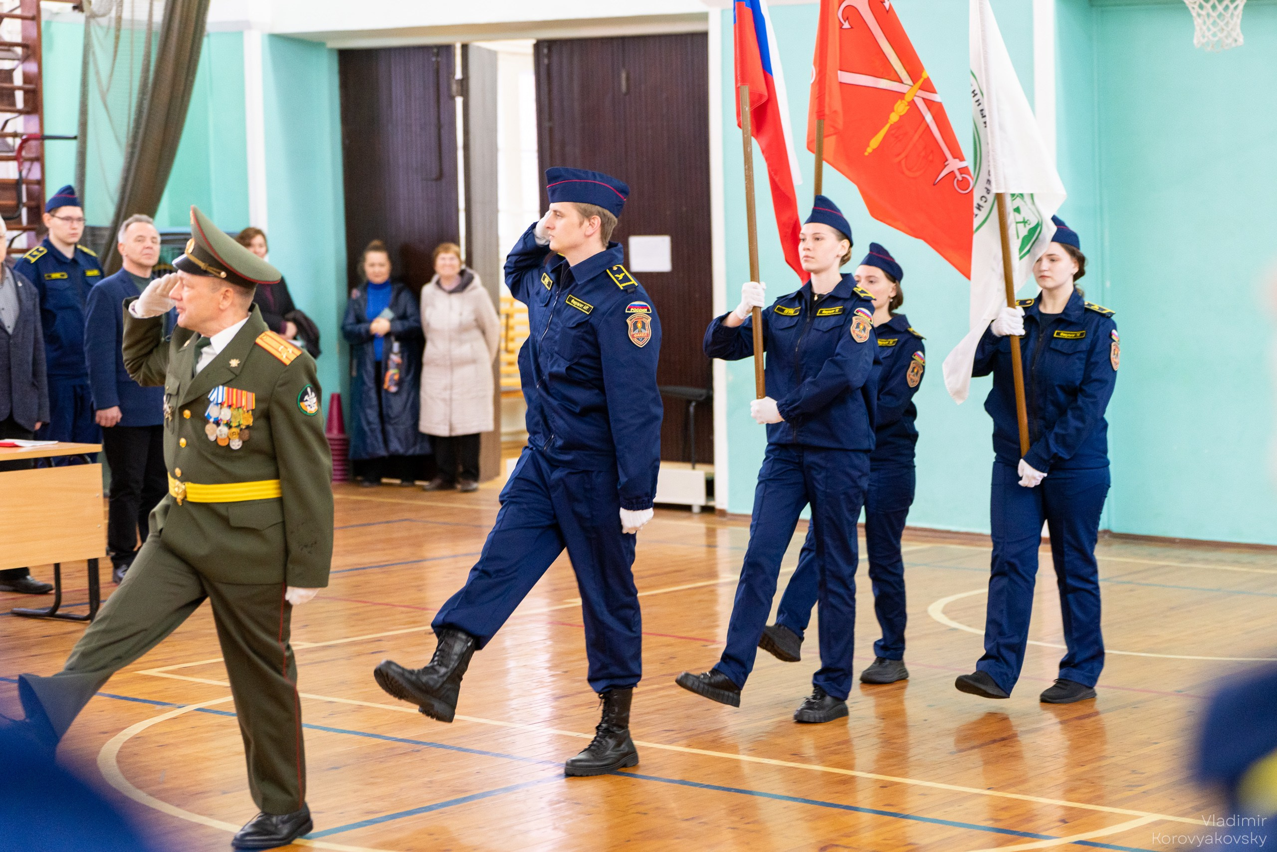 Торжественное закрытие курса военной подготовки. Фотограф Владимир Коровяковский