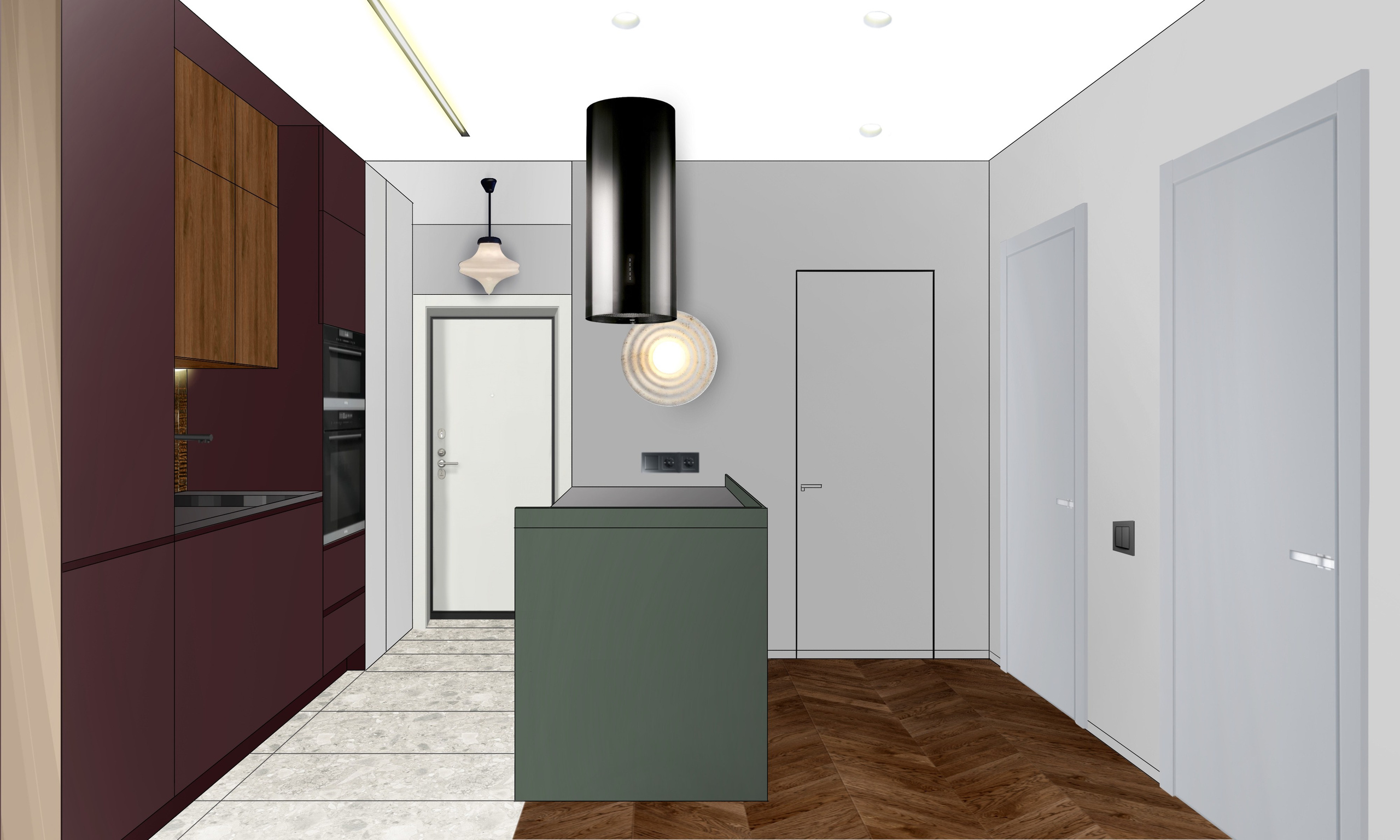 Квартира (дизайнер Елена Яушкина). Дизайн интерьеров по всему миру