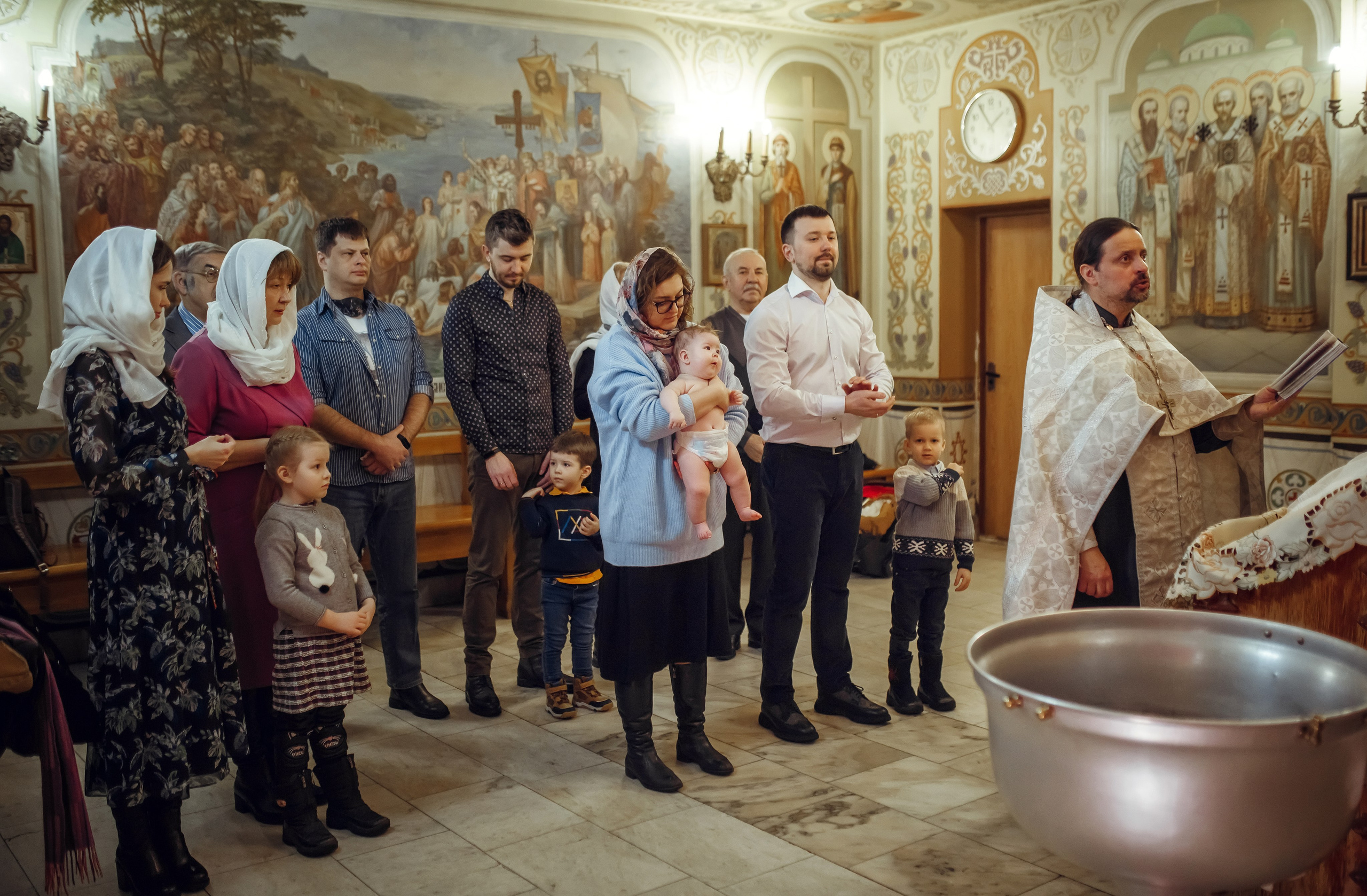 Крещение Валерии. Фотограф на Крещение, семейный фотограф в Москве
