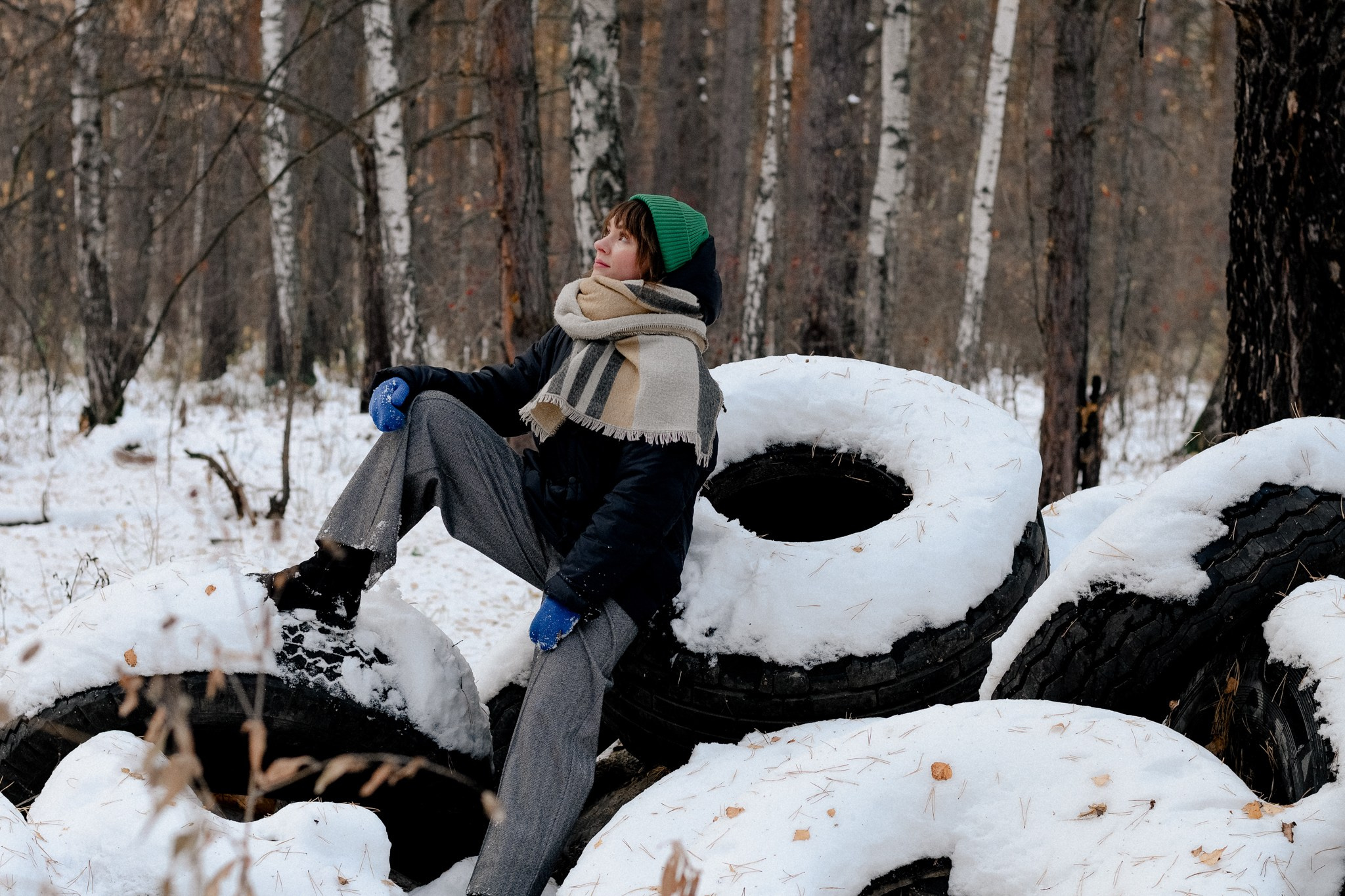 Зимняя фотосессия в лесу в Тюмени — Оля — Фотограф Дарья Мустафина. Фотограф Дарья Мустафина, Тюмень