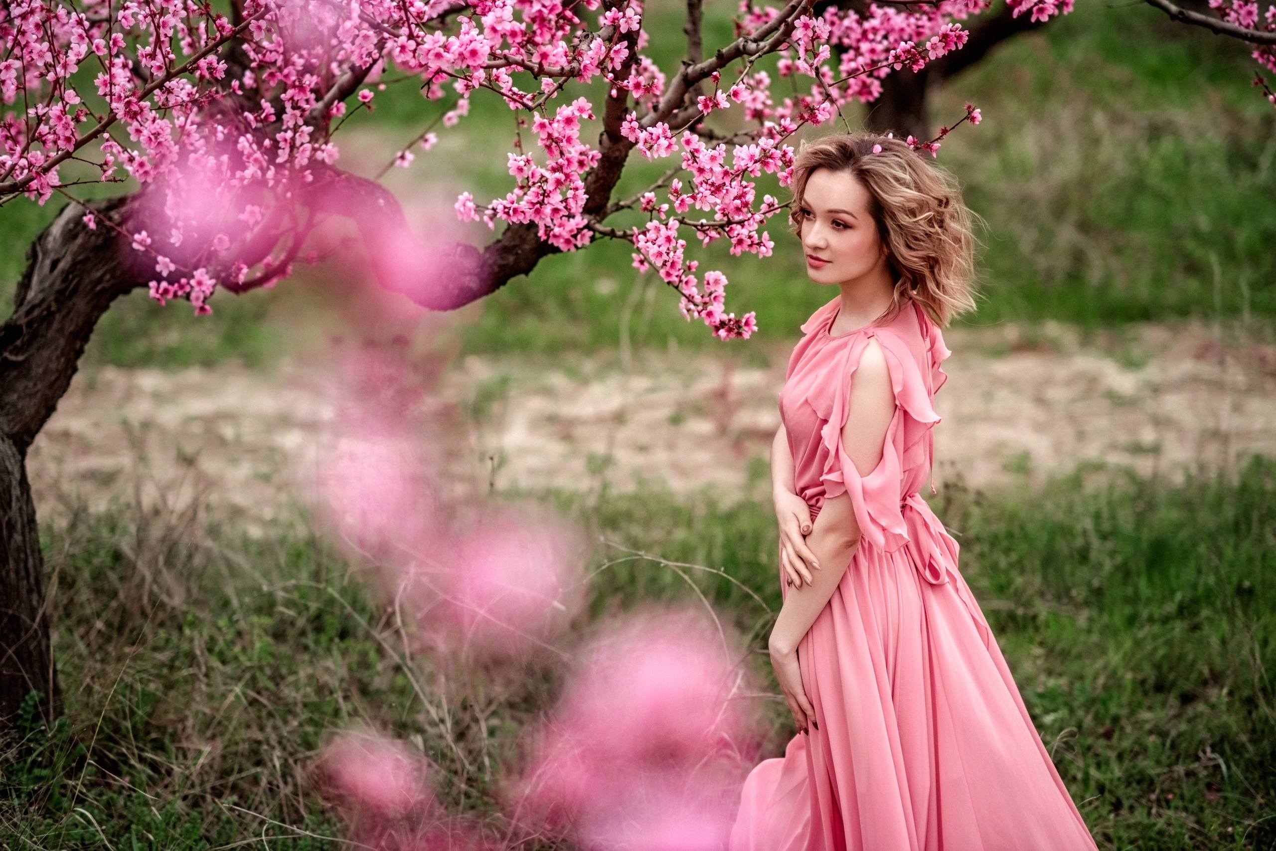 Фотосессия среди персиковых садов. Свадебный и семейный фотограф и видеограф, Крым, Москва, Санкт -Петербург