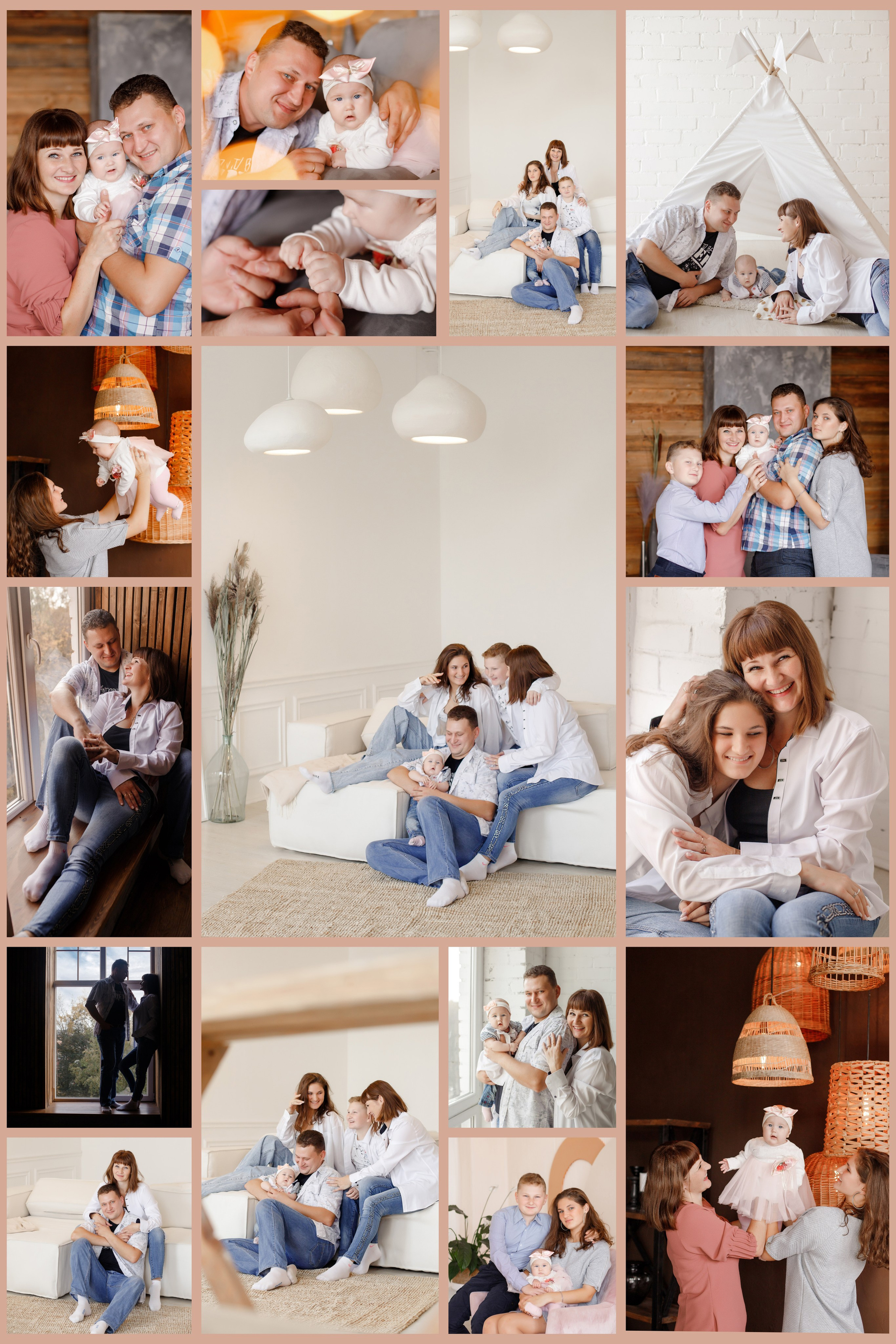 Семейная фотосессия в фотостудии и на природе в Твери. Свадебный и семейный фотограф в Твери и Тверской области