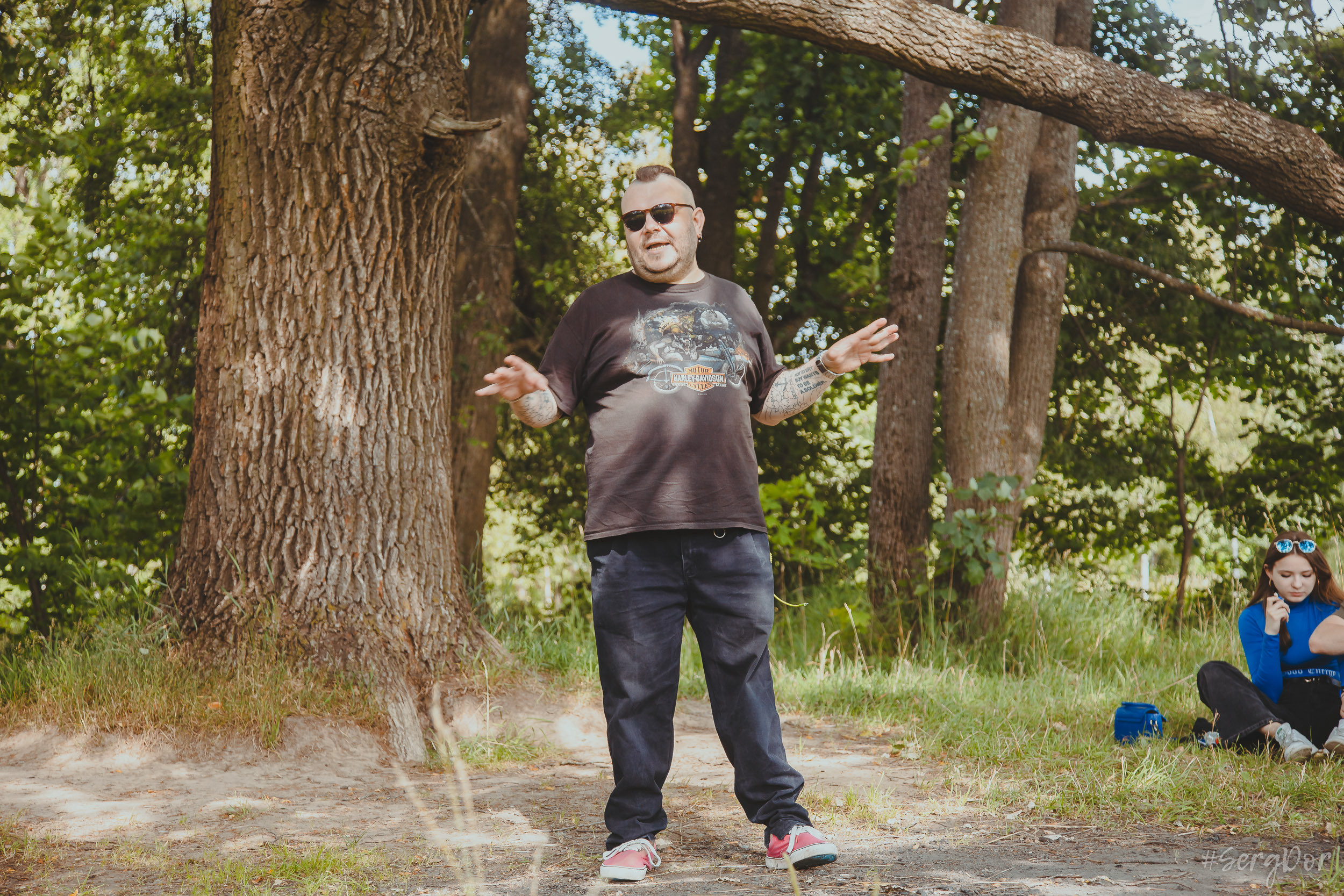 Поэтический пикник Вольности, парк, город Пушкин, 22.07.2023, SergDor, 22 июля 2023 года, Ваня Пинженин