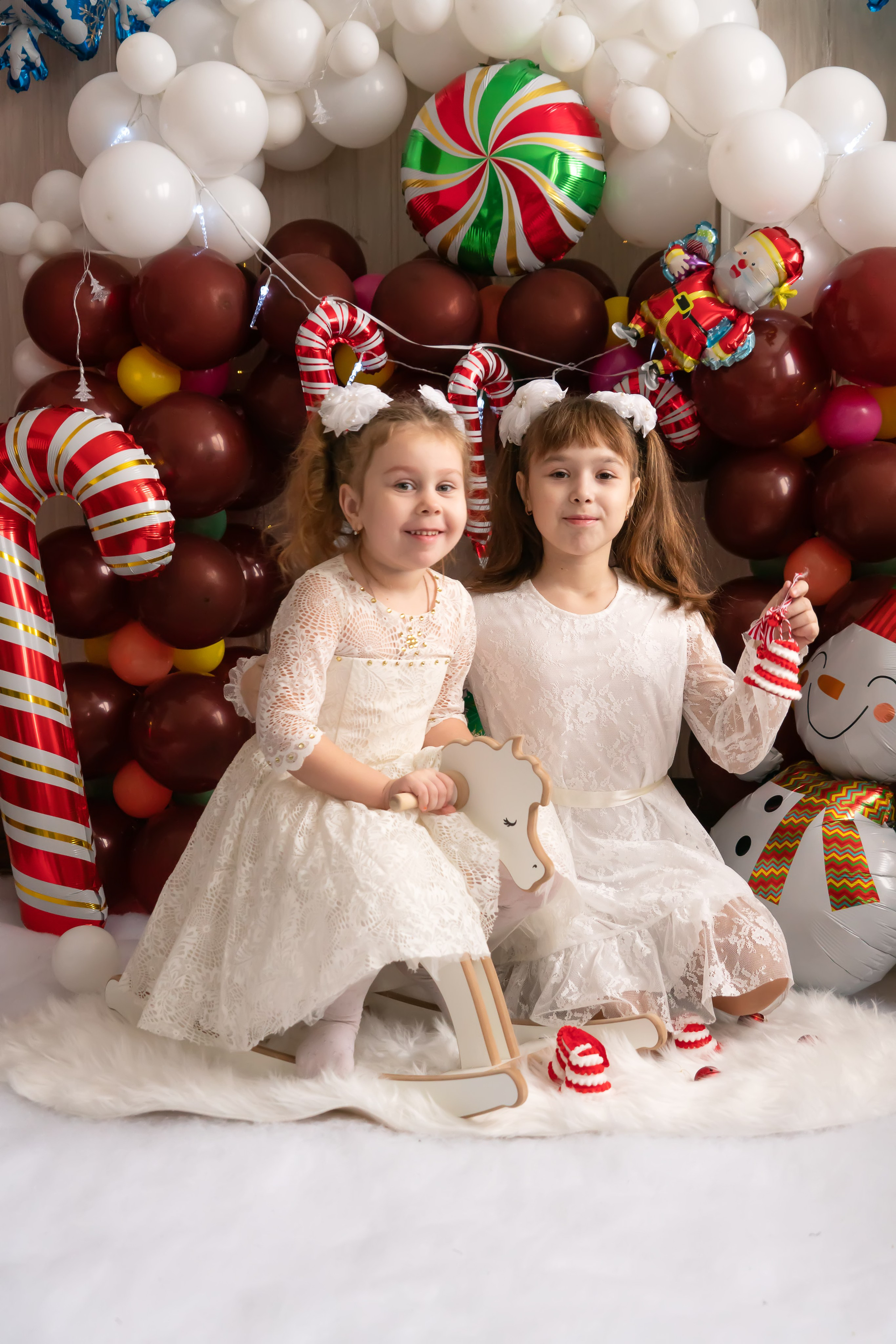 Новый год: Юлия и дочки. Семейный и детский фотограф Тула Ясногорск Тульская область Надежда Кукушкина