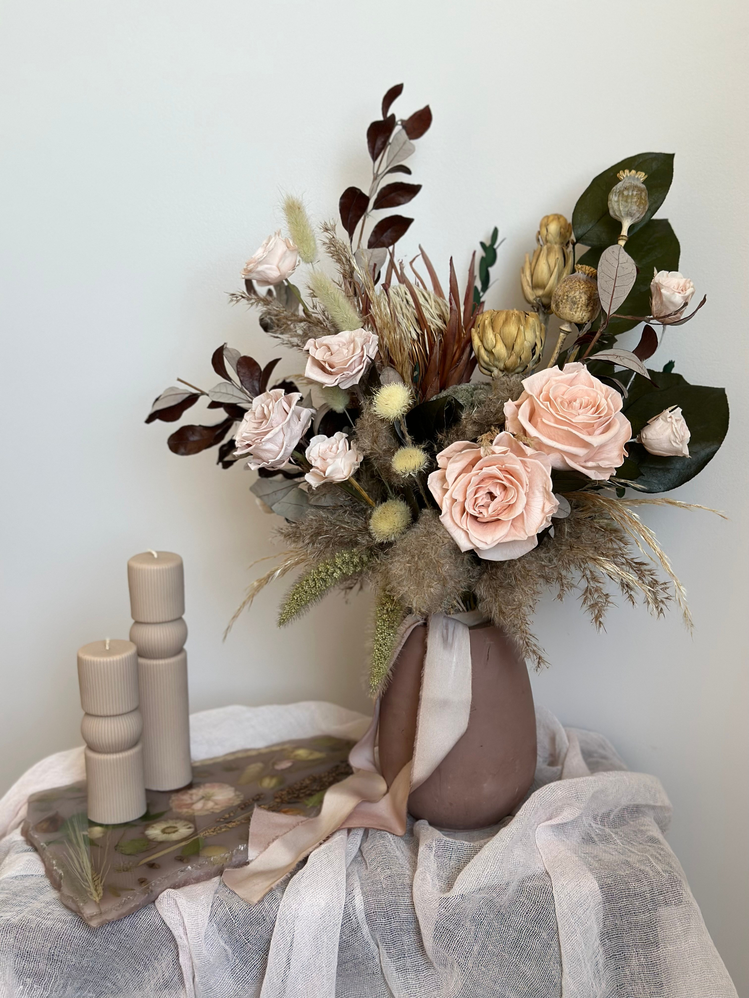 Примеры работ. Стабилизированные цветы Букеты Москва