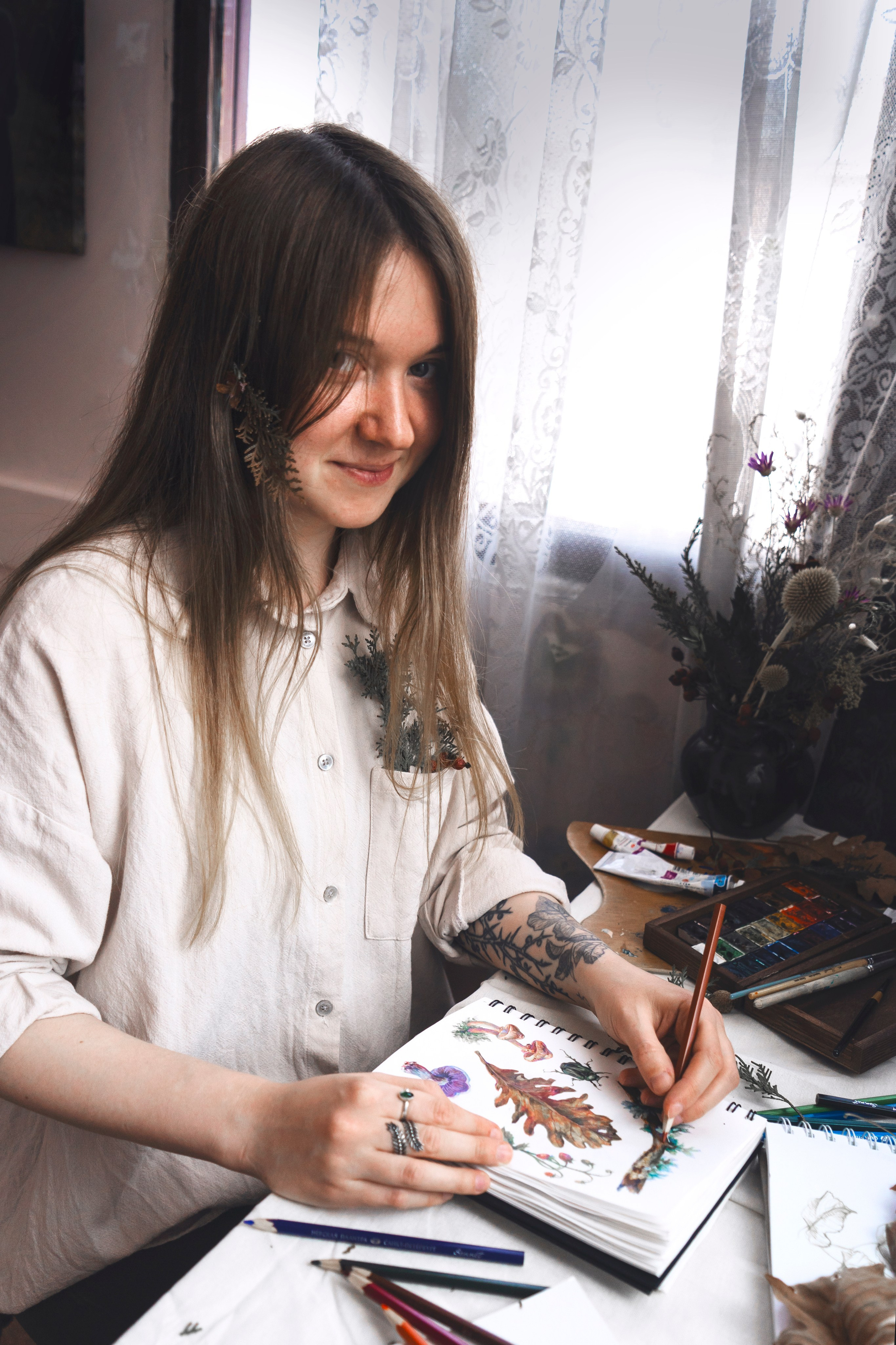 Мария, серия фото в художественной студии