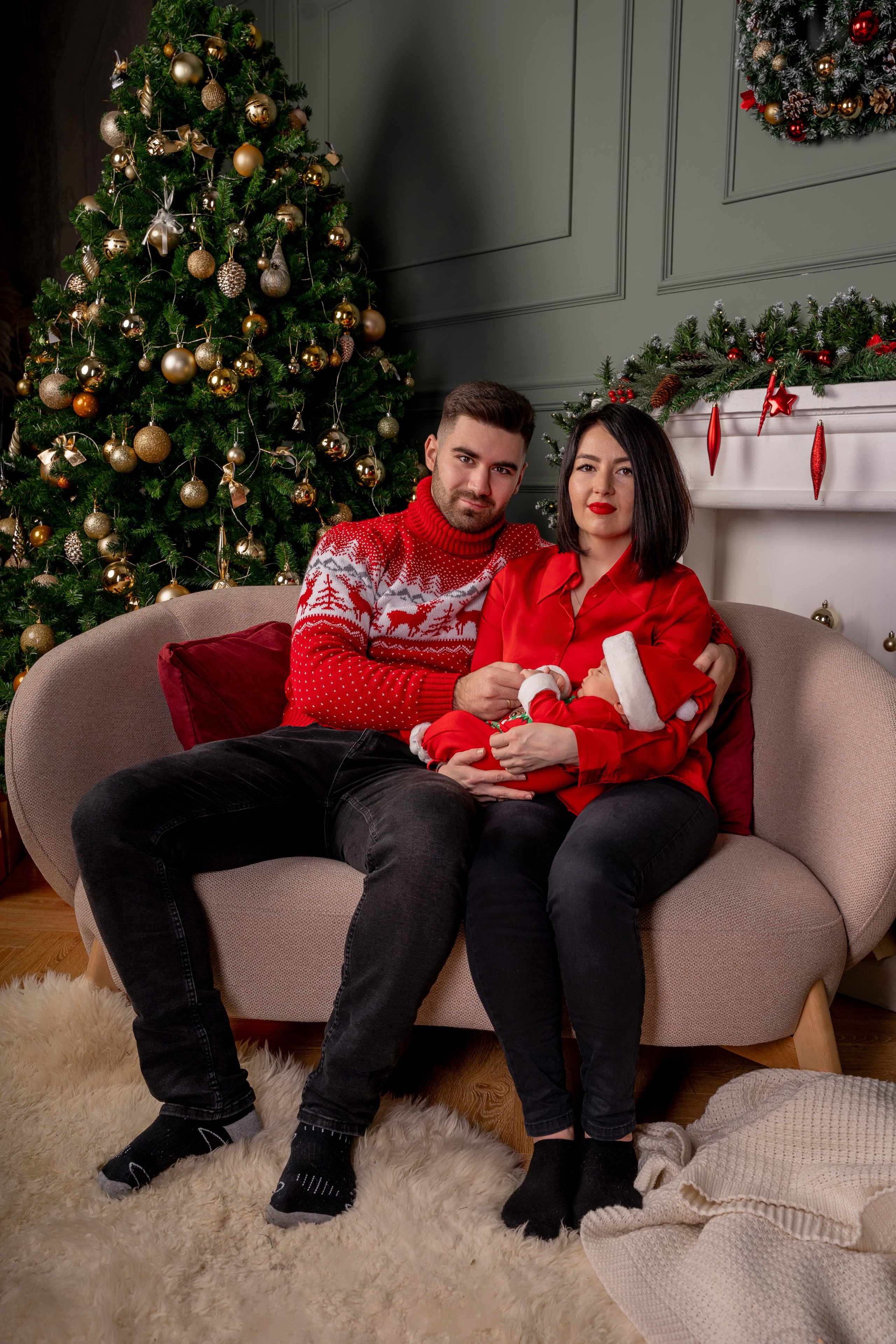 Семейная новогодняя фотосессия. Профессиональный фотограф Ковалева Олеся