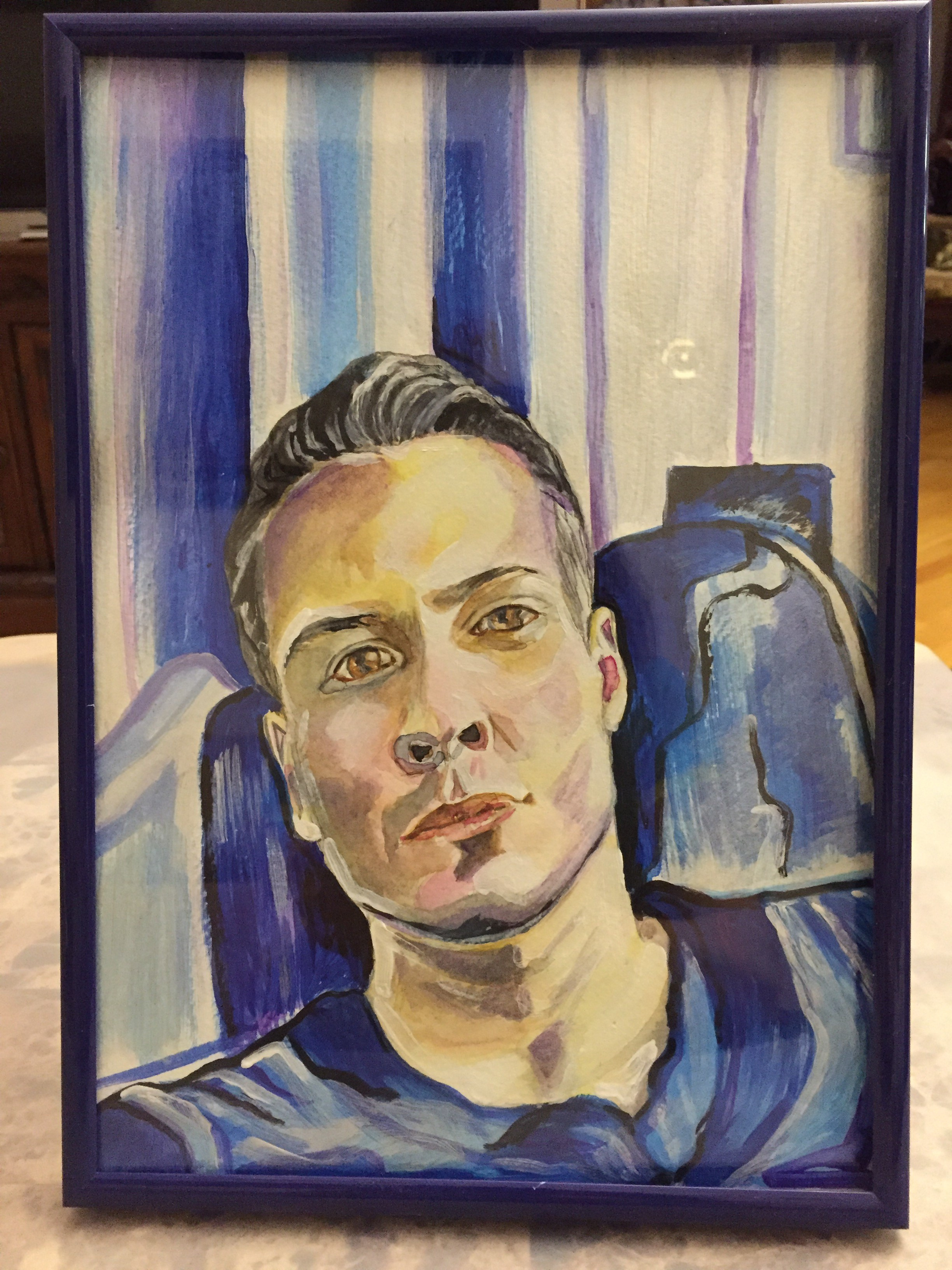 Portrait of doctor 30/40 watercolor on paper 2023