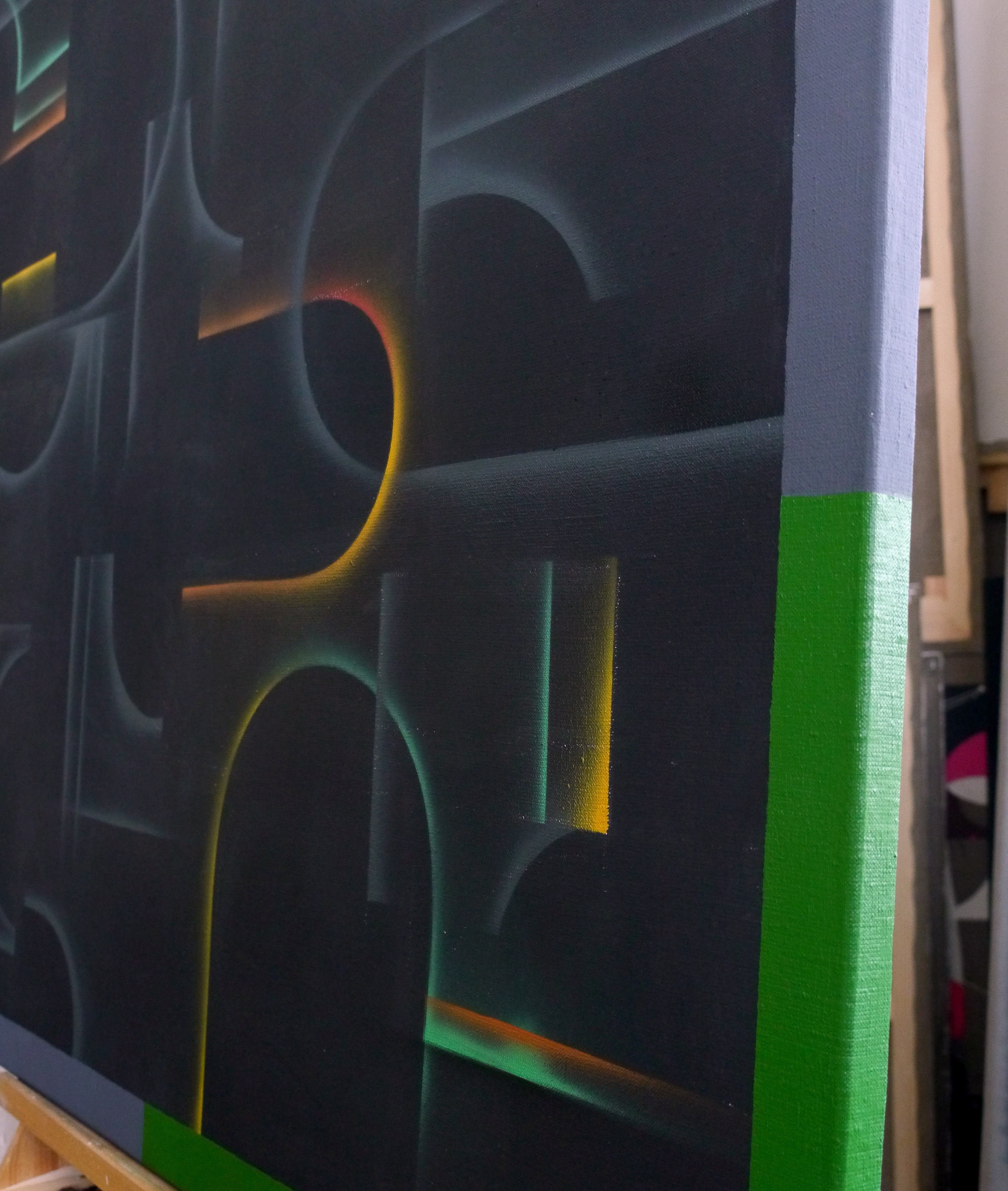 Черный квадрат. Художник-абстракционист Ольга Рикун. Москва