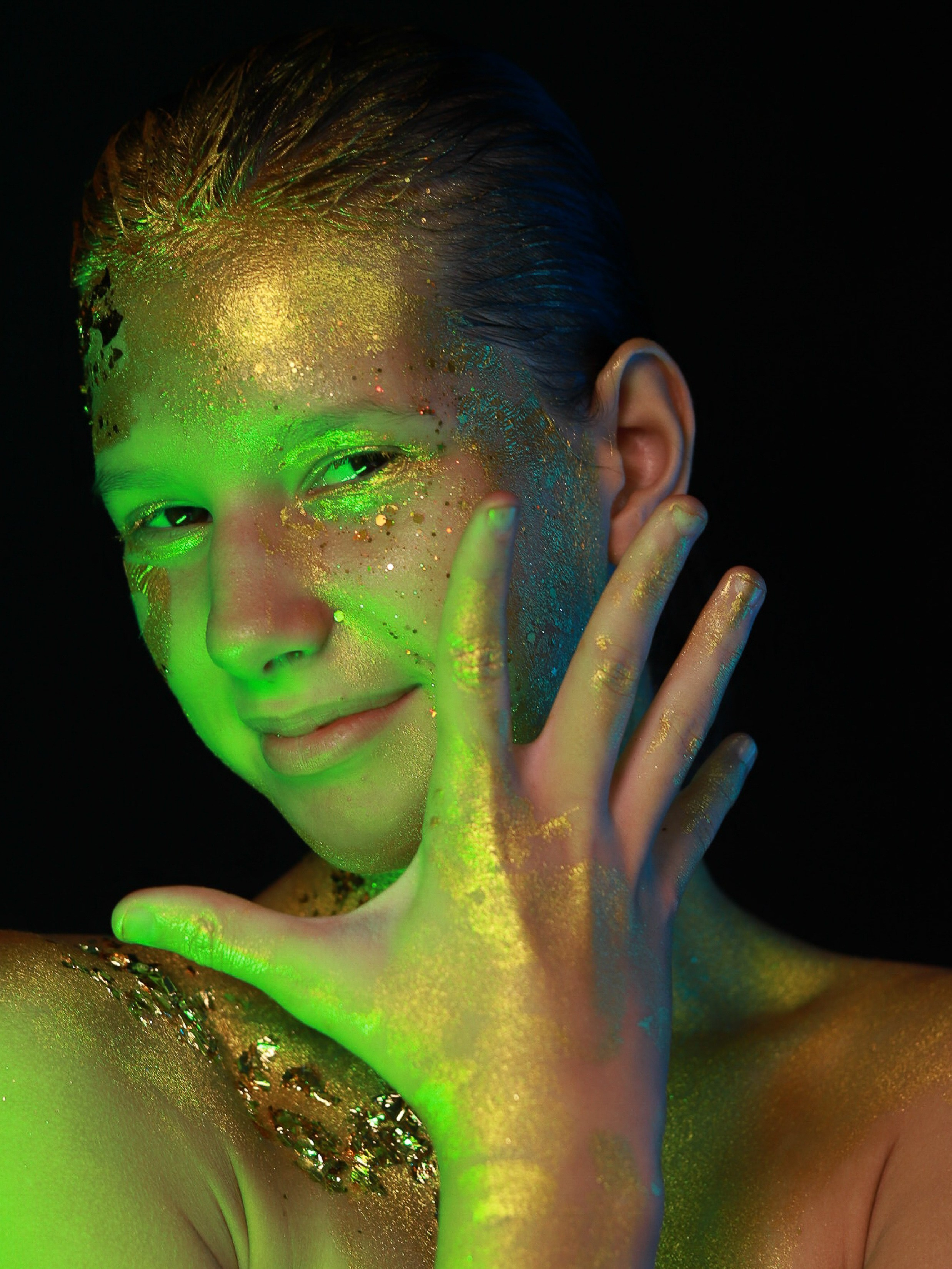 Портреты с глитер. Фотограф Юлия Мальцева