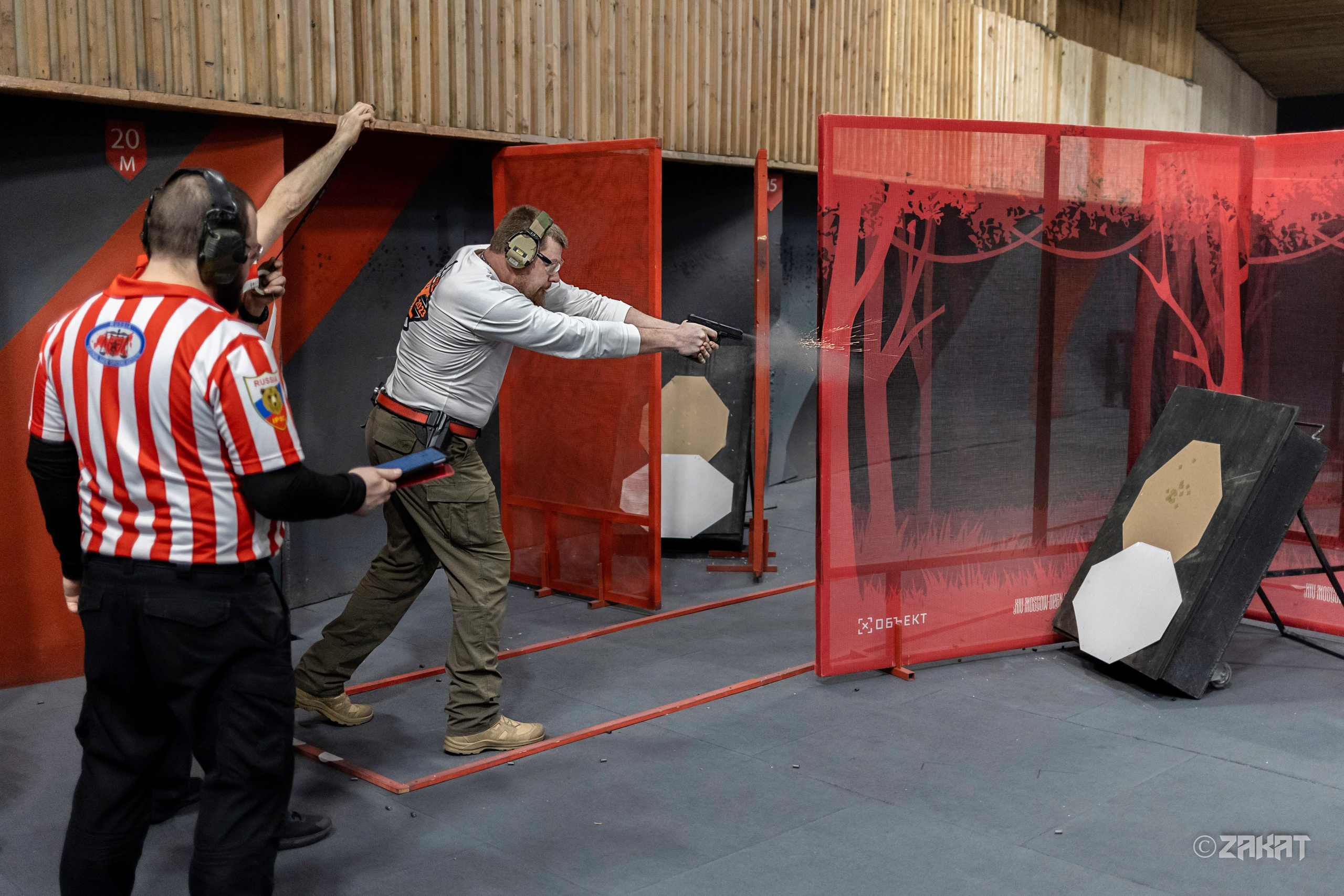 Репортажная съемка соревнования в стрелковом клубе Объект. Репортажный фотограф, Москва, Закат