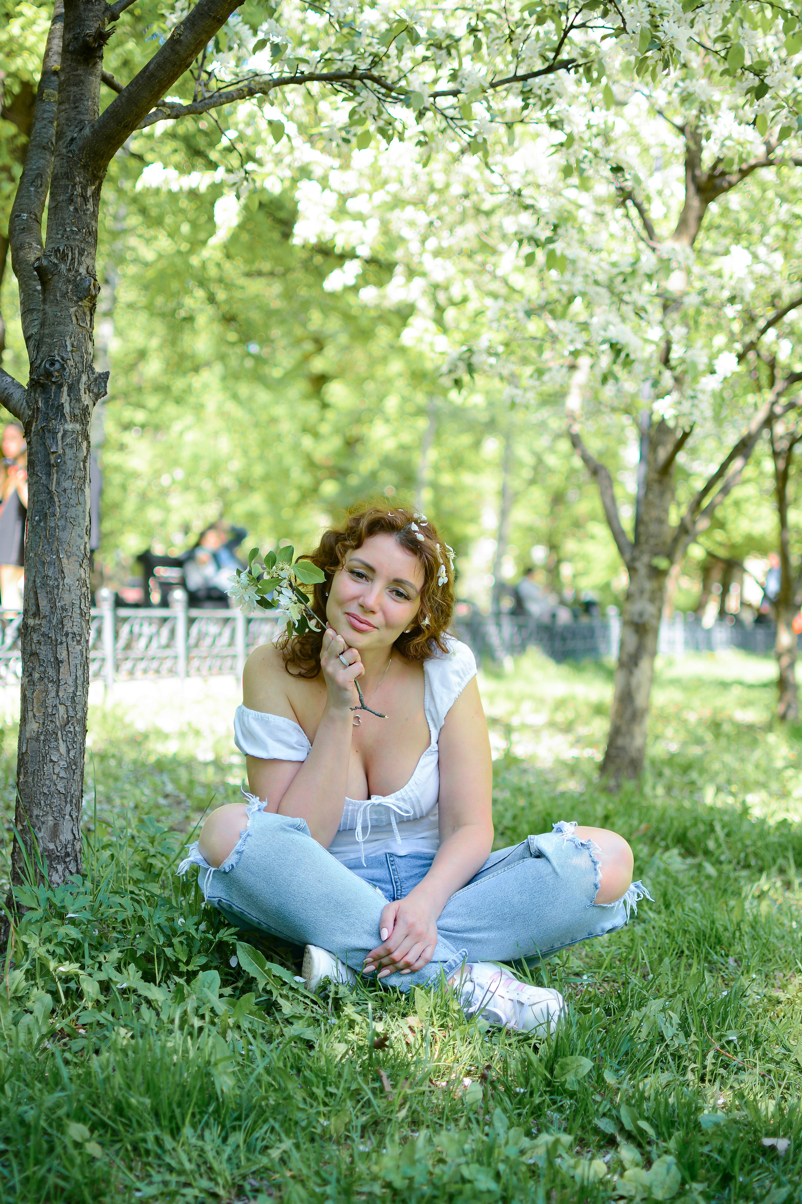 Фотосессия в цветах. Семейный фотограф