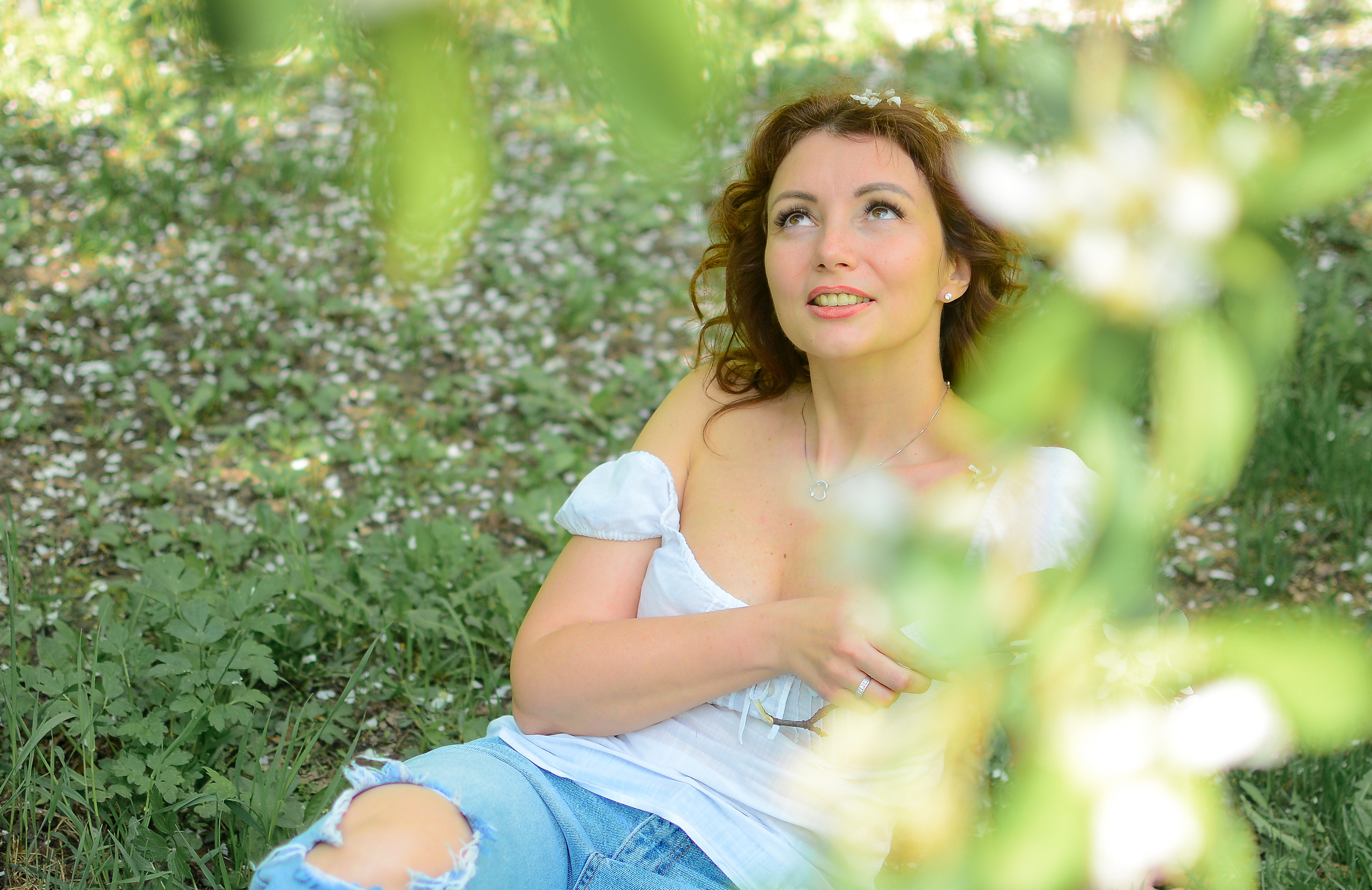 Фотосессия в цветах. Семейный фотограф