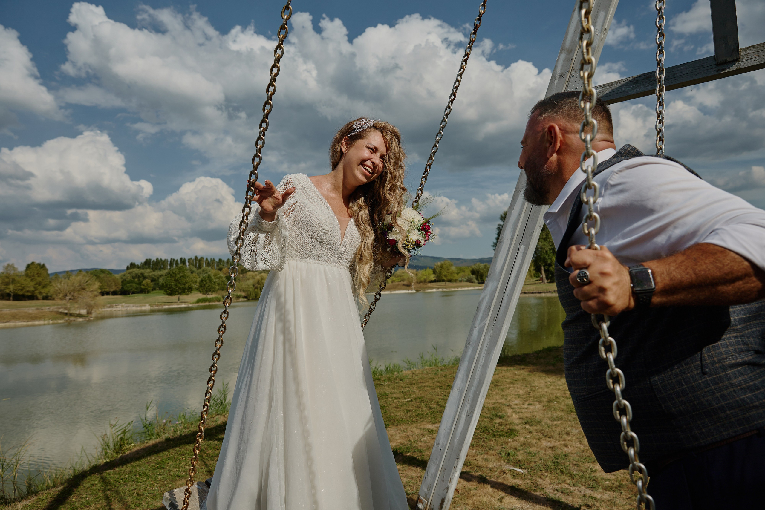 Байкерская свадебная фотосессия