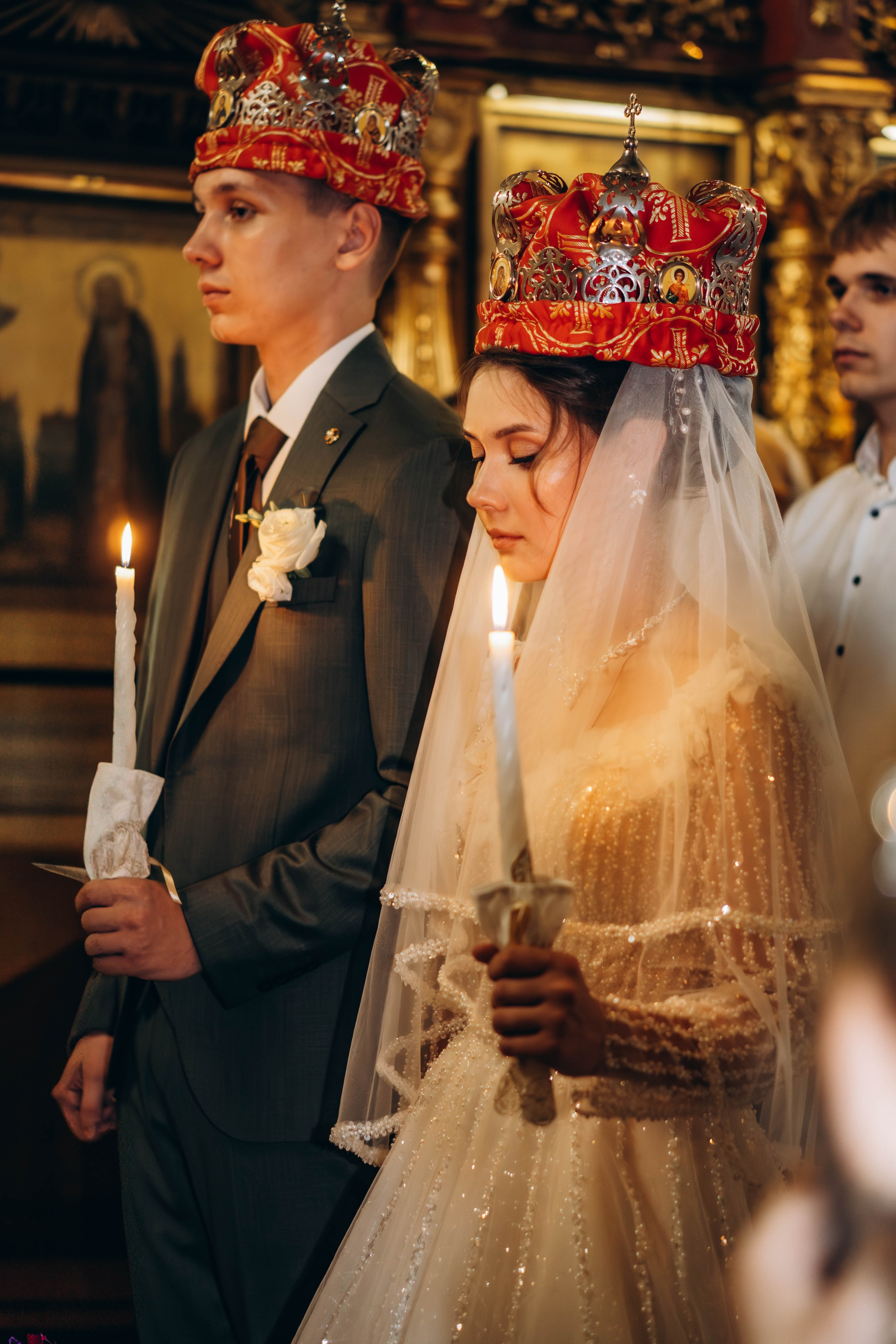 Венчание Поликарпа и Антонины Церковь Рождества Христова. Фотограф Москва Валерия Веденина