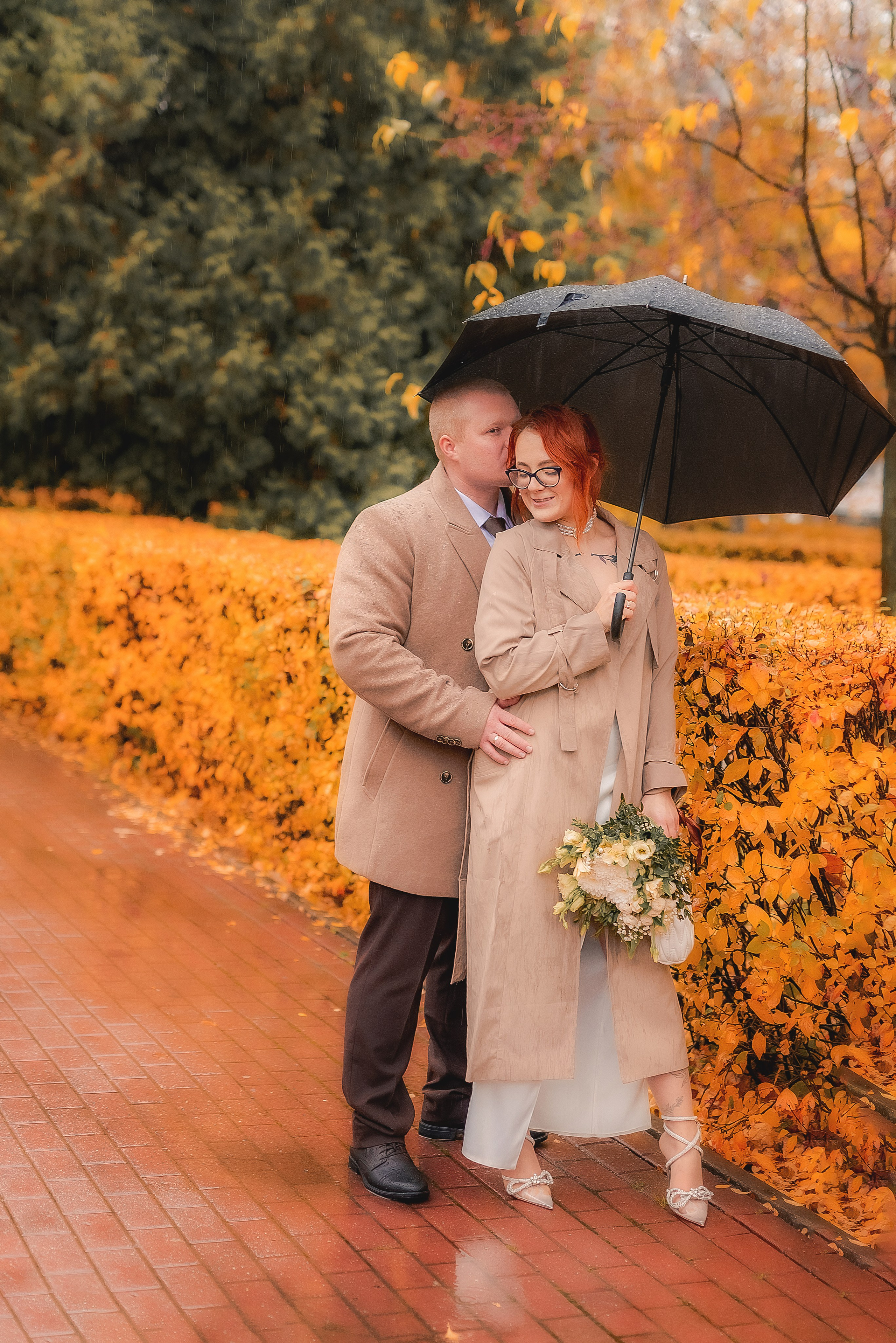 Свадебная фотосессия под дождём. Семейный, детский фотограф в Воронеже Анна Никитина