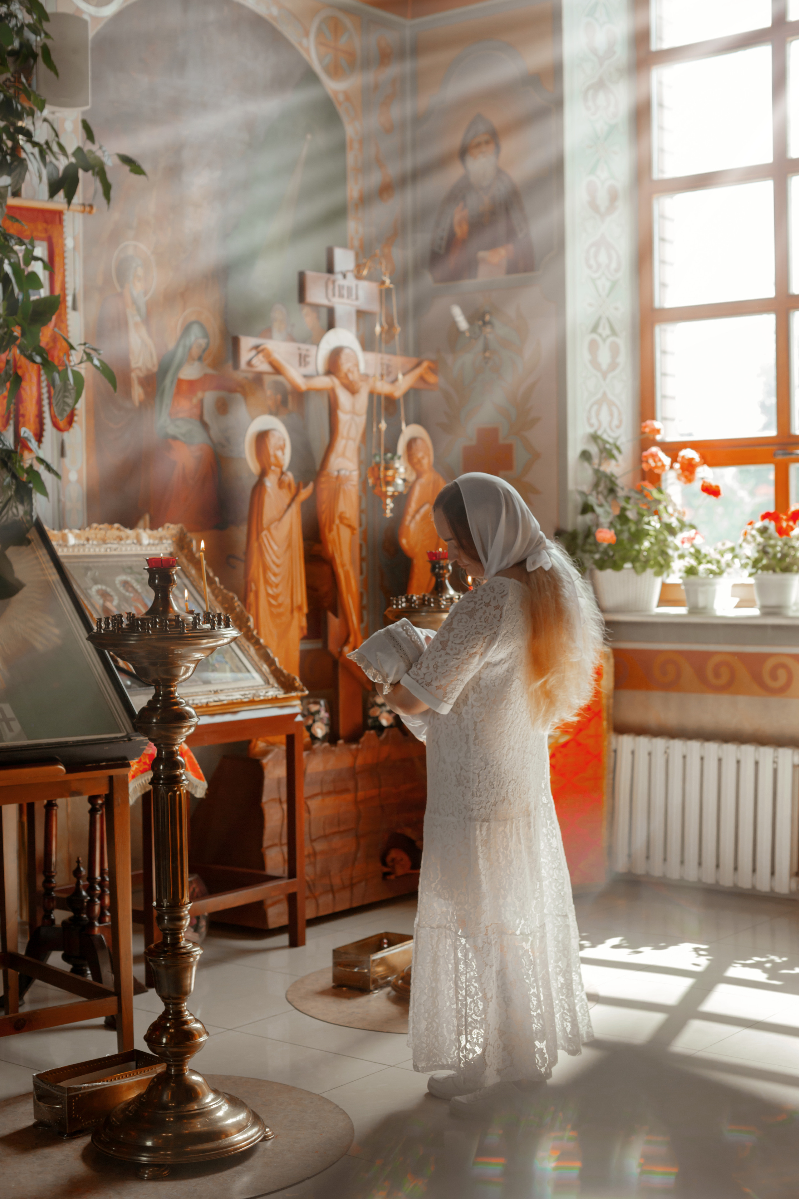 Крещение Алисы Храм Серафима Саровского Пригородный. Фотограф новорожденных Оренбург Оксана Трофимова