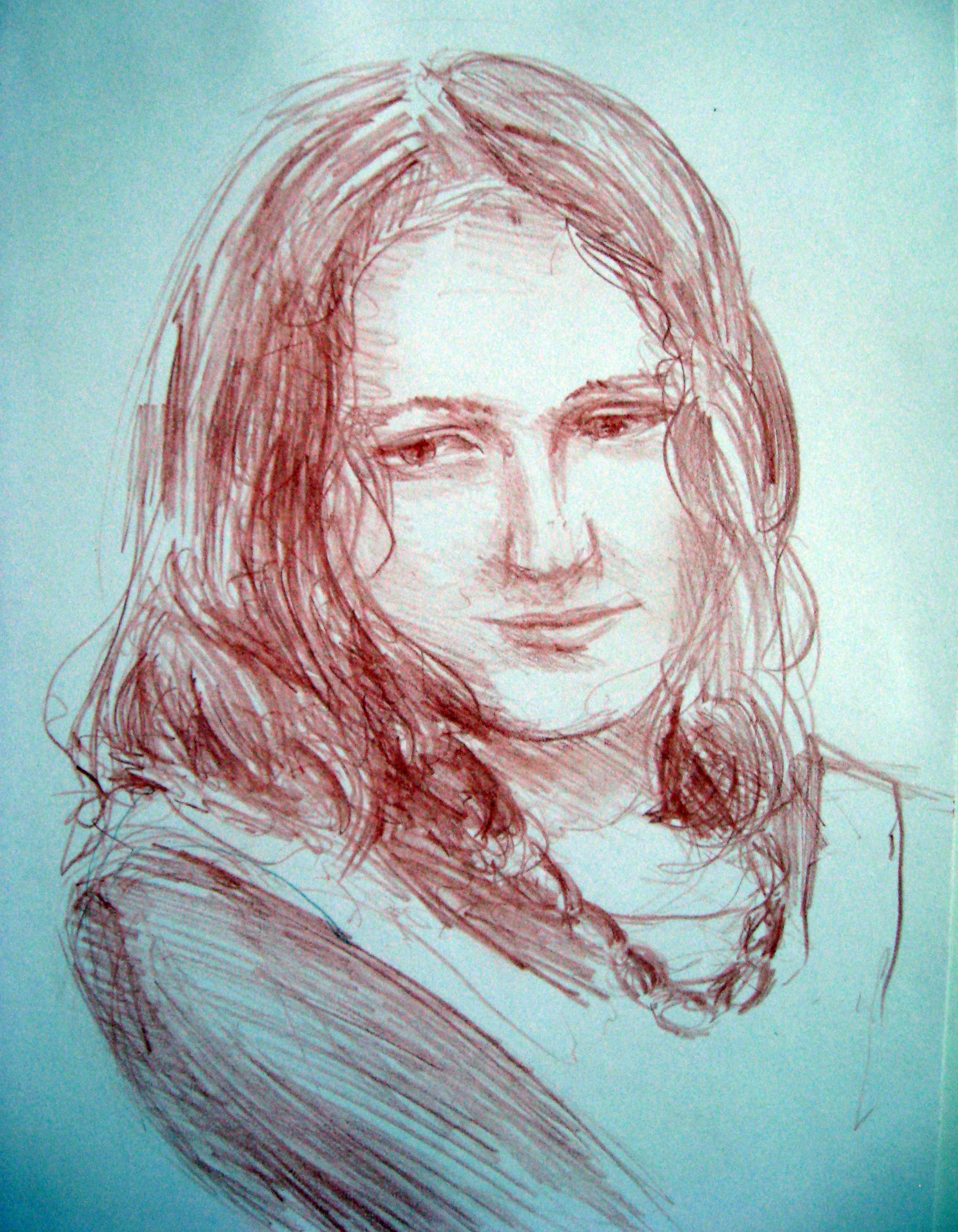 Портрет Екатерины. Набросок, сангина, 2005