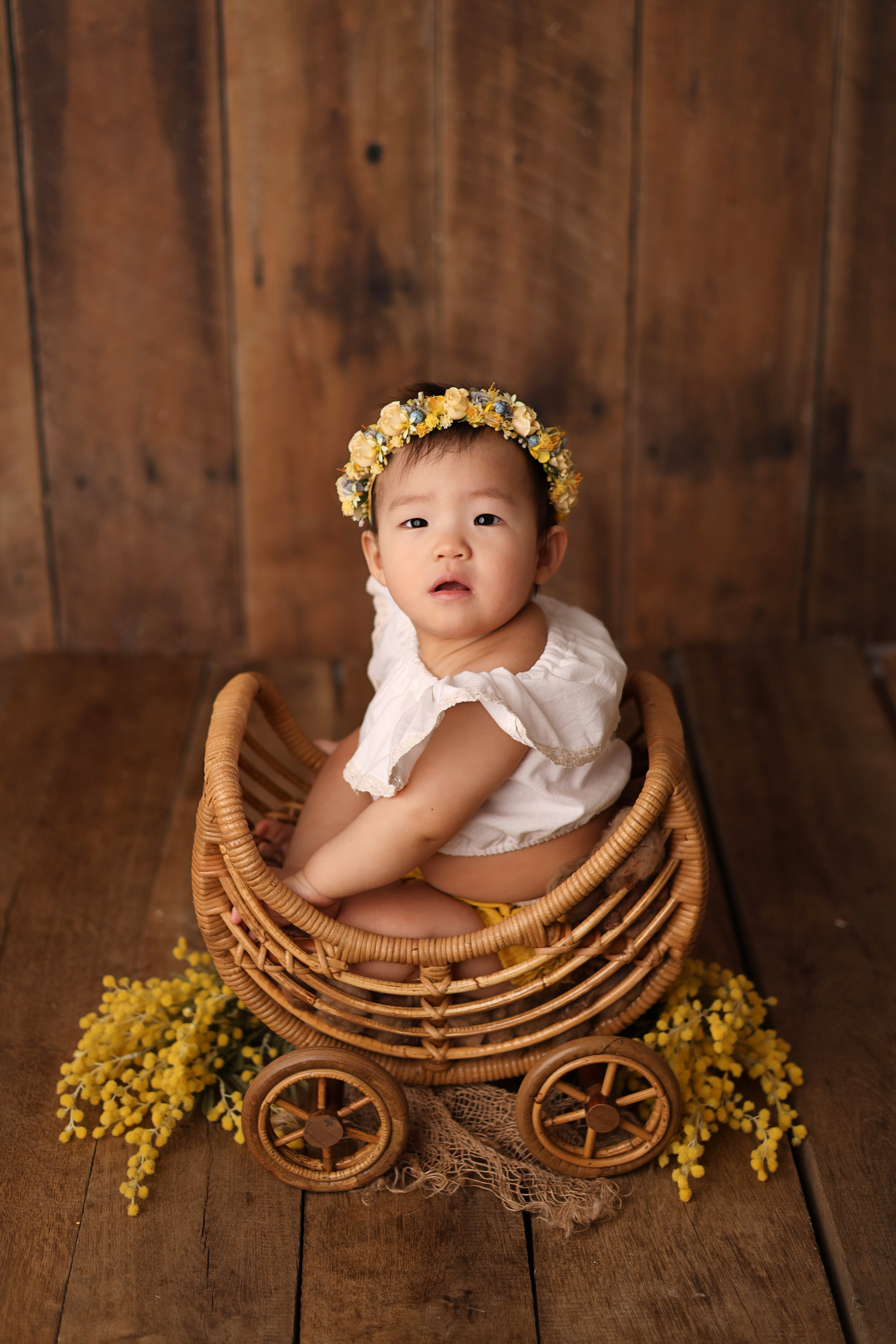 Фотосъемка одного годика Валерии. Фотограф новорожденных Москва. Ньюборн фотограф Москва