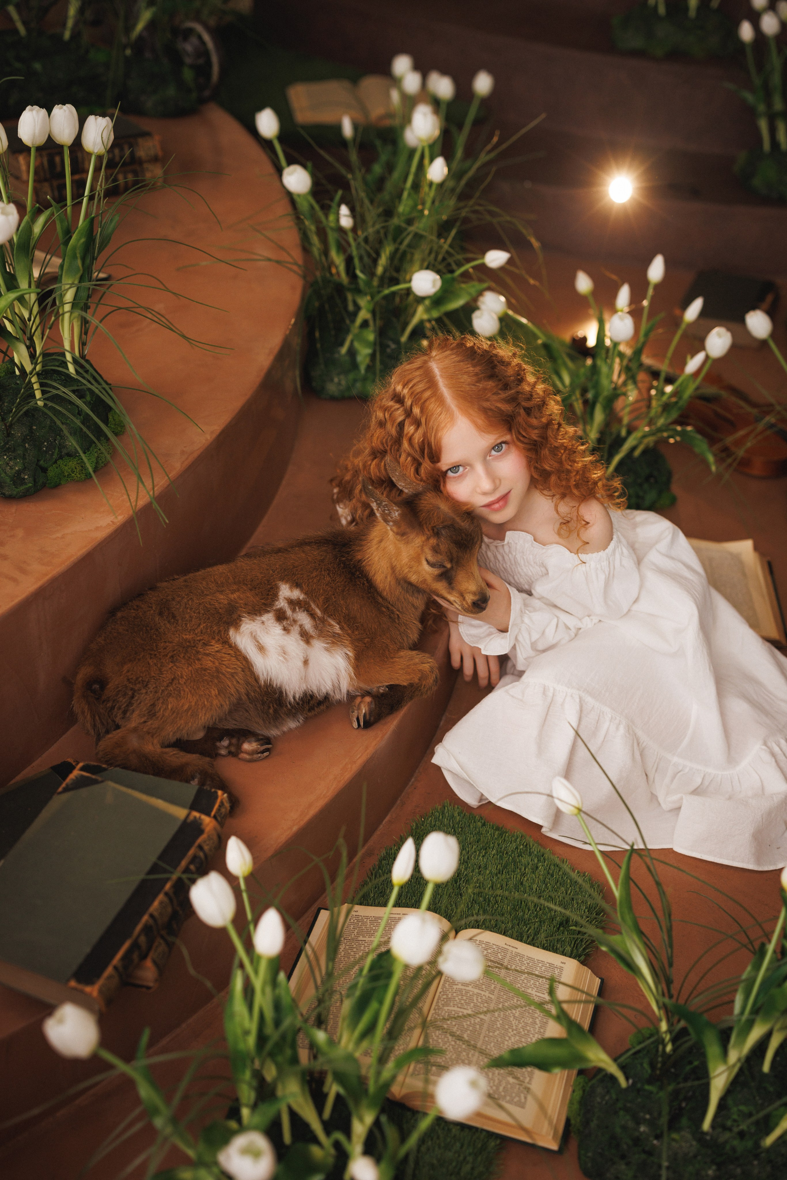 Сказочная фотосессия с белыми Тюльпанами, фотостудия «Эль», город Краснодар. Семейный и детский фотограф в Краснодаре Анна Трашкова