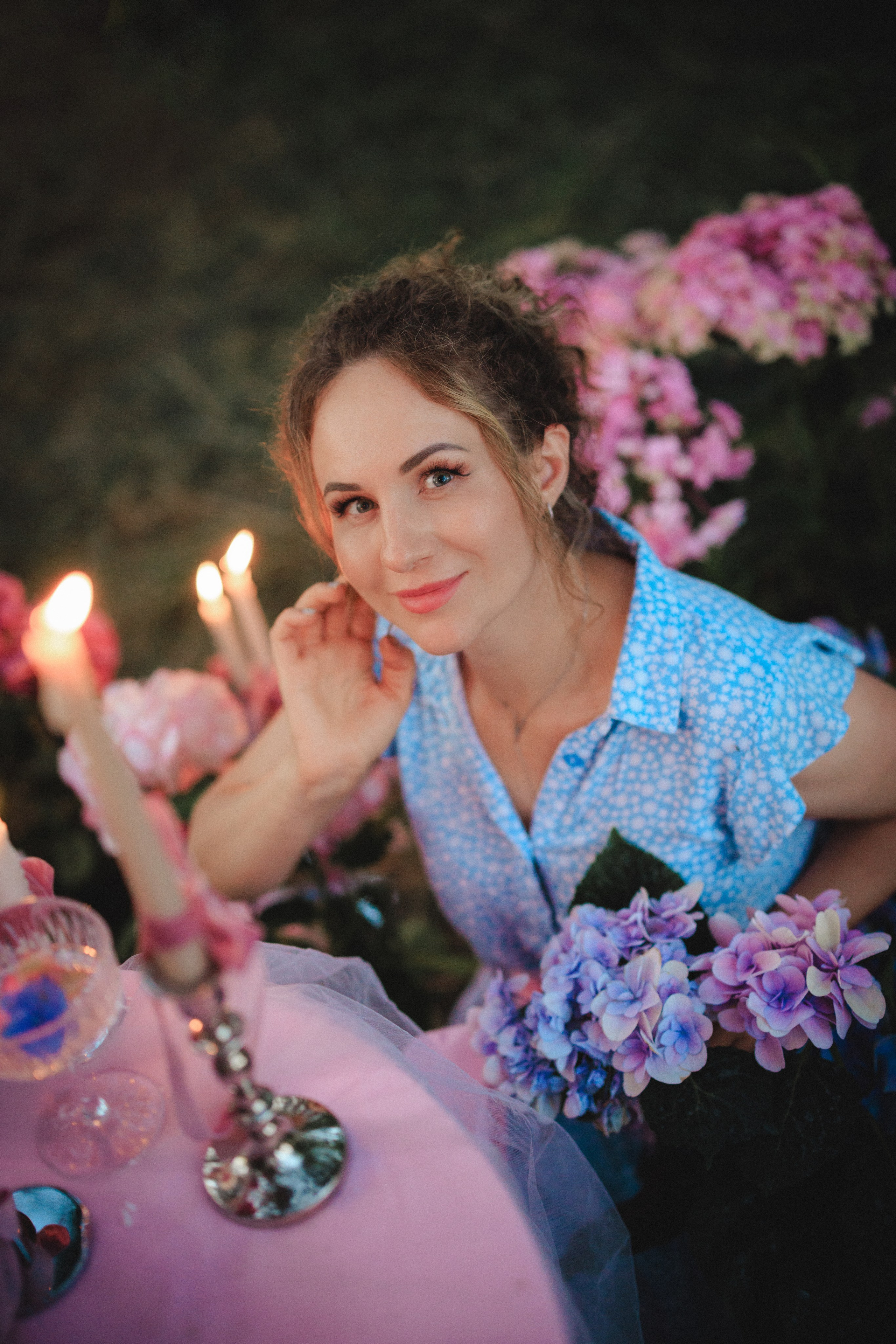 Цветочная фотосессия в лесу. Семейный и детский фотограф в Краснодаре Анна Трашкова