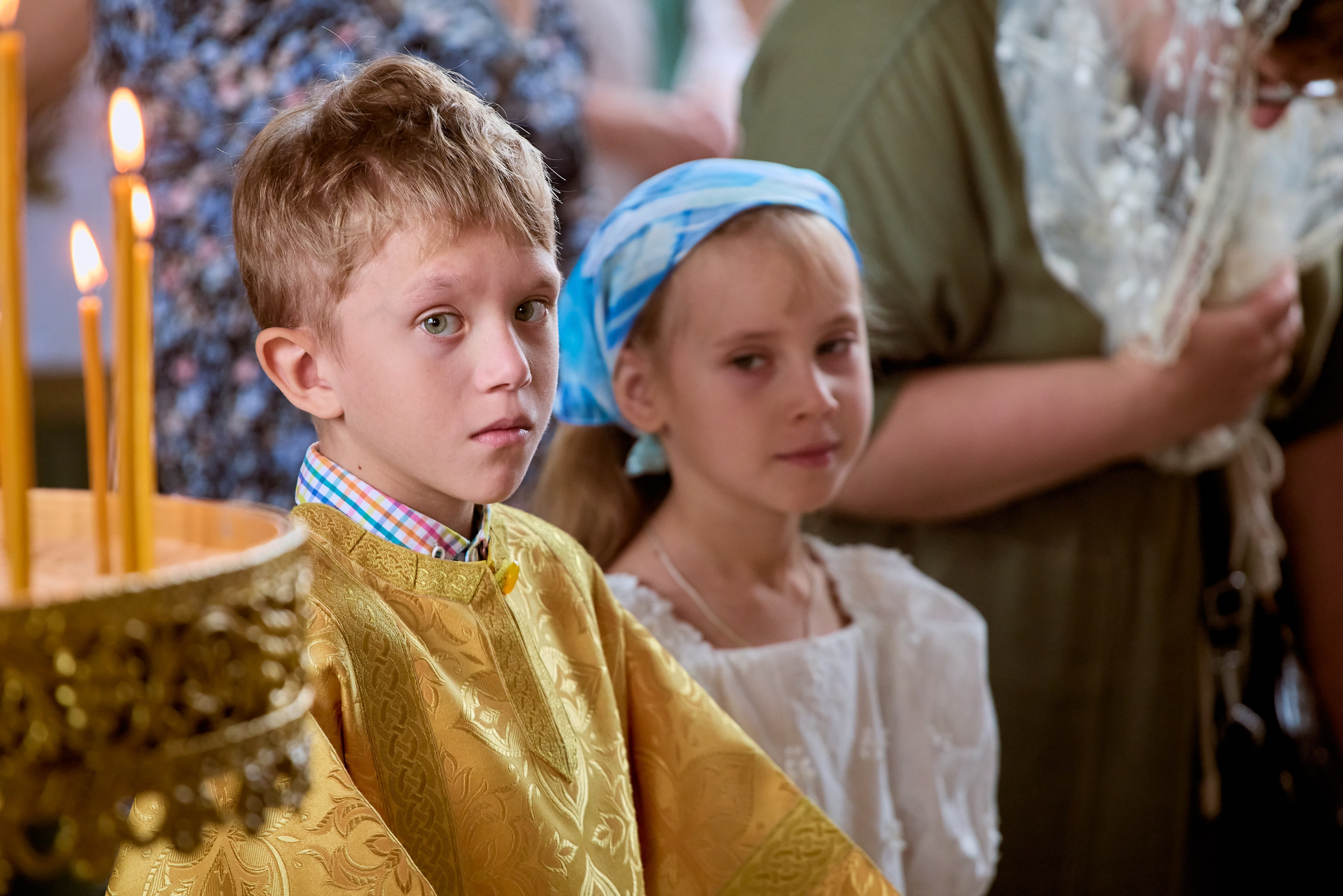 Портрет брата и сестры из серии "Лица Храма" г Дзержинск Храм Преподобного Серафима Саровского