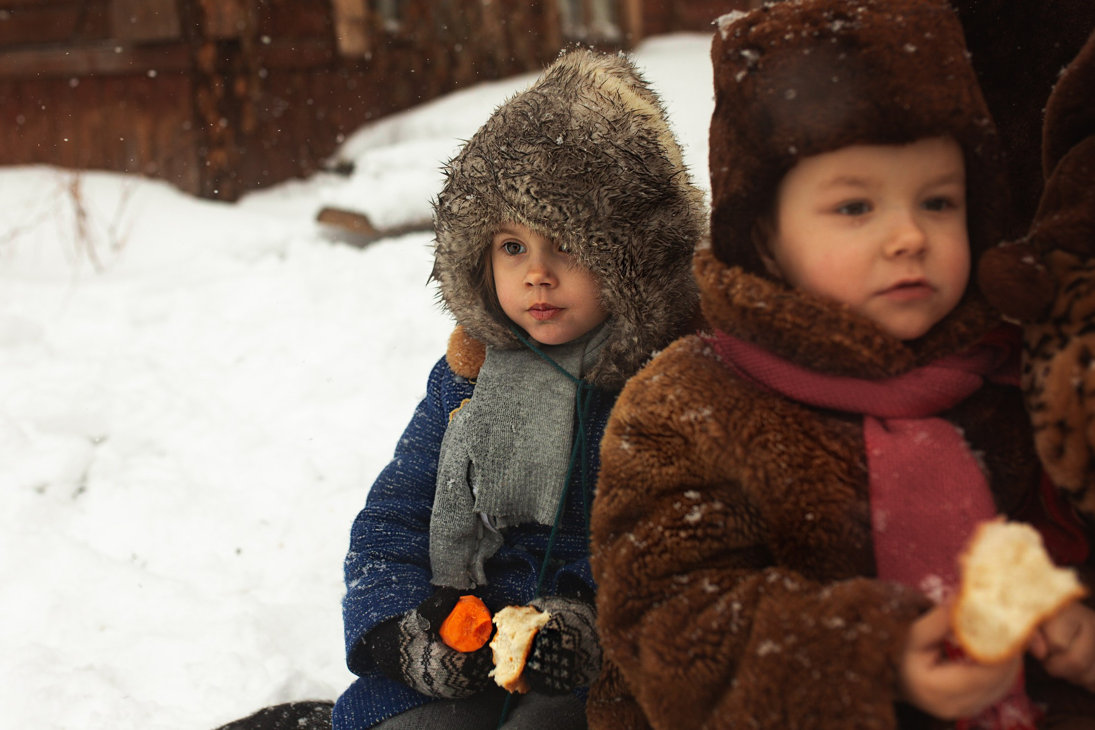 Мы лепим снеговика!. Съемка Таинств Крещения Венчания, детские и семейные съемки в Пензе