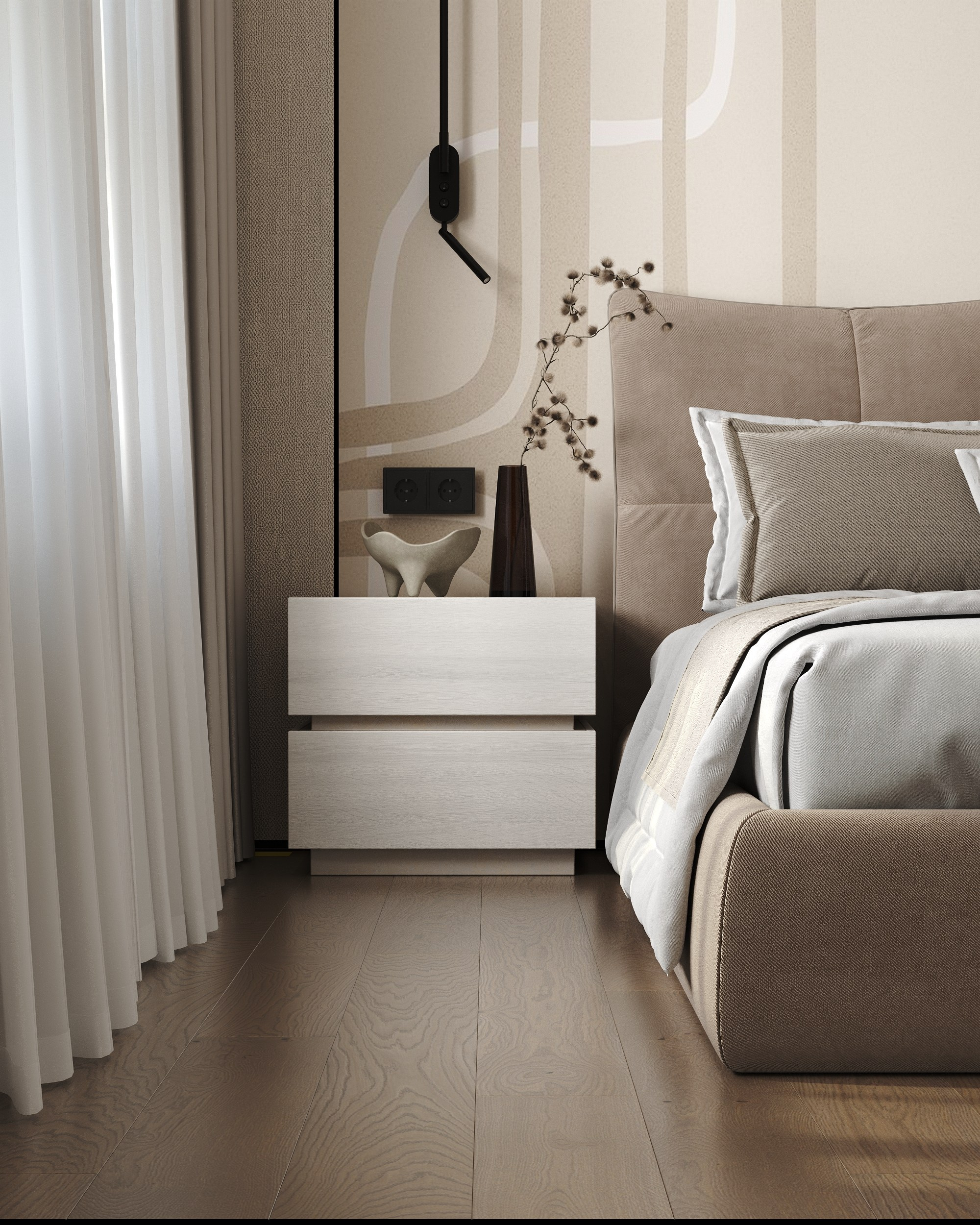 Serenity in Light & Beige. 3D Визуализация