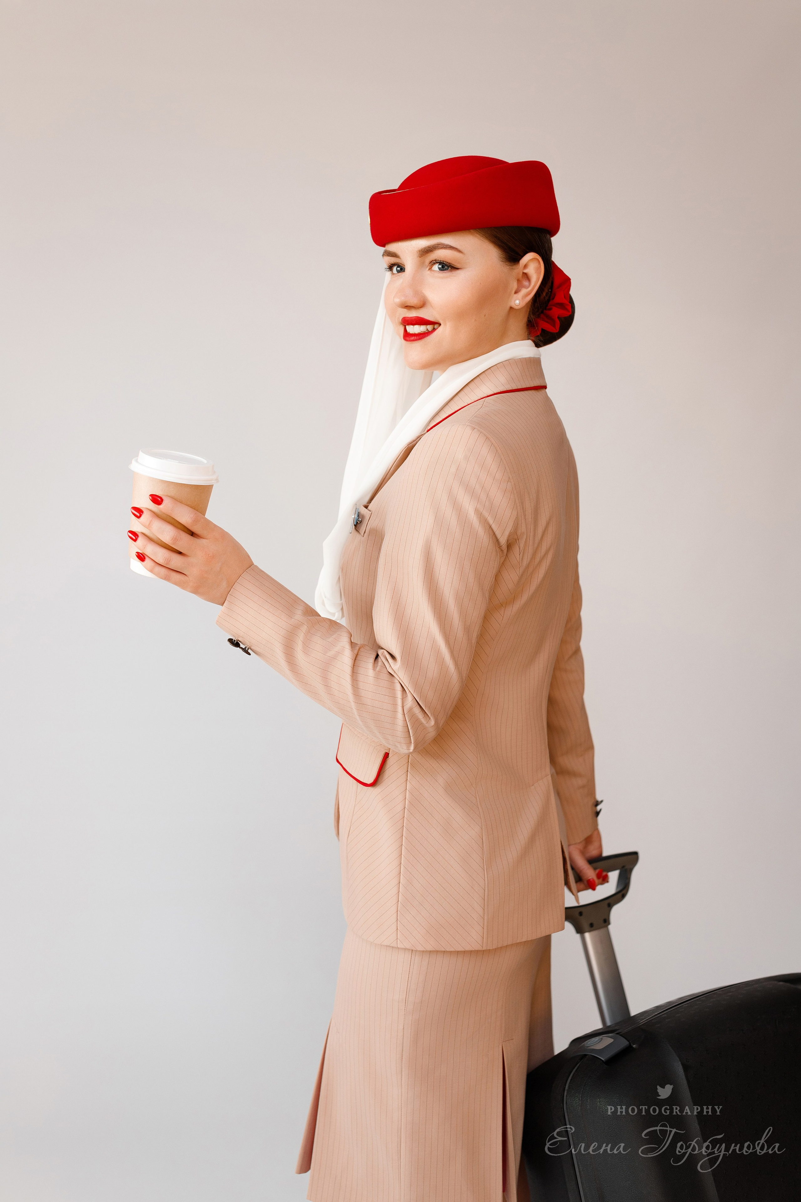 Стюардесса в моей студии. Январь 2024. Фотограф Пермь. Свадьбы. Семья и дети, школа, д. сад. Фотокниги